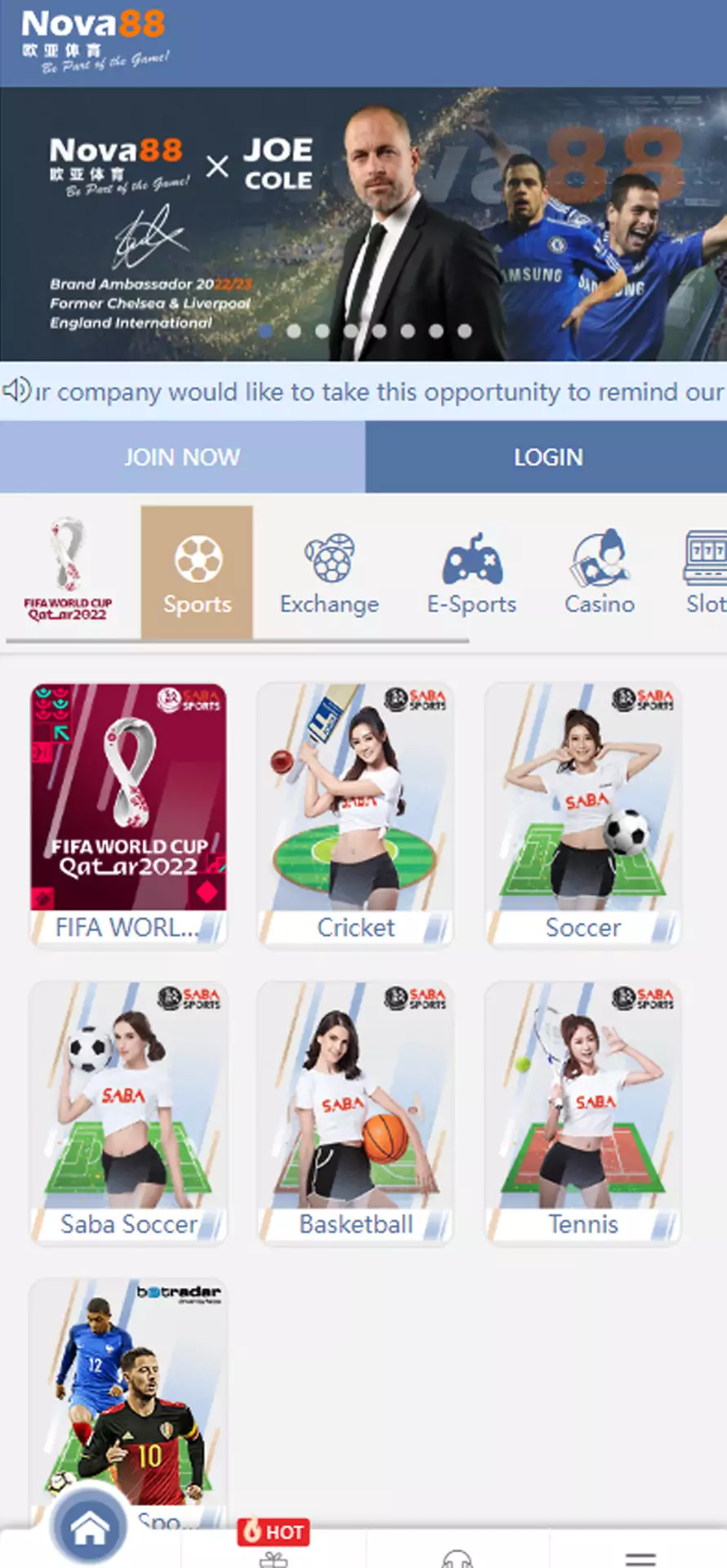 Enter the Nova88 main page.