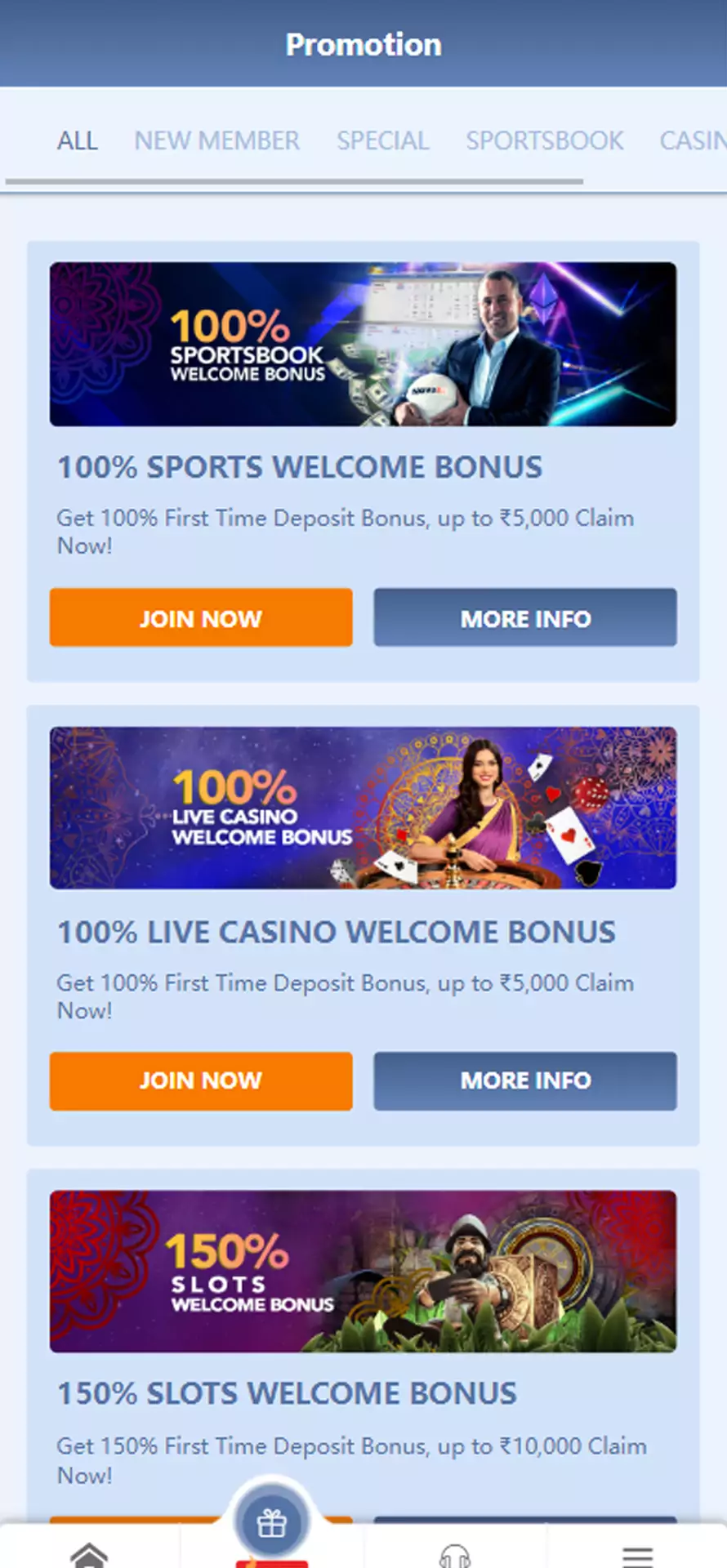 Check for new promotions.