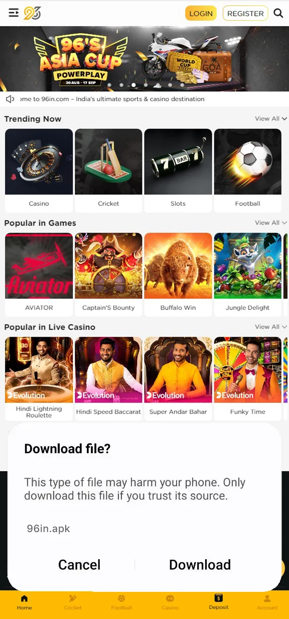 Download the apk file.