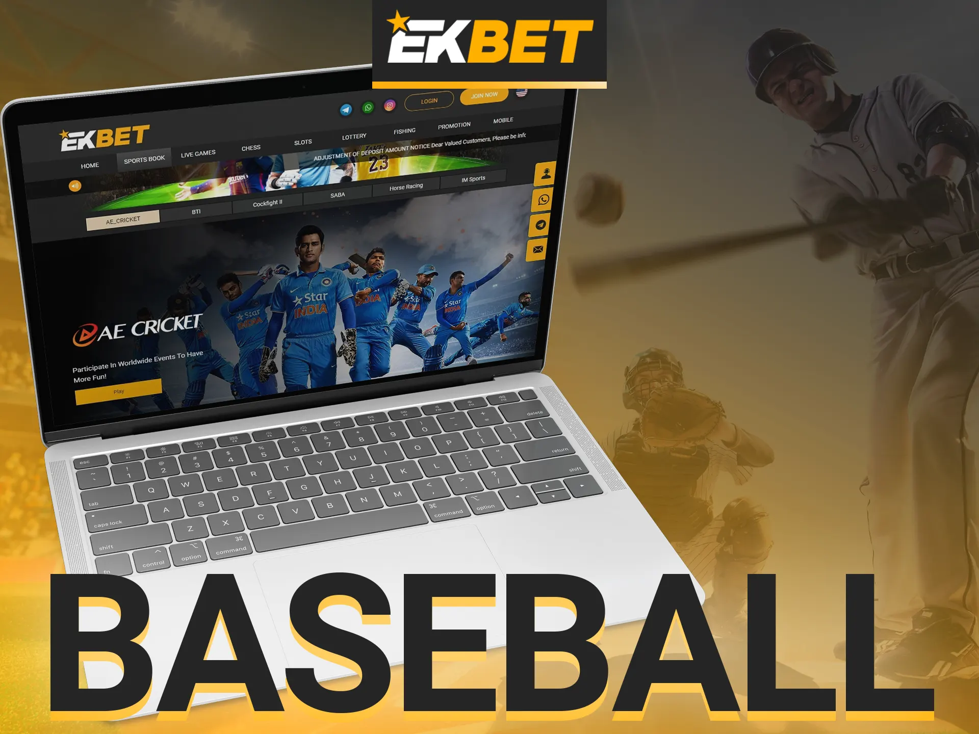 Bet on baseball with EKbet.