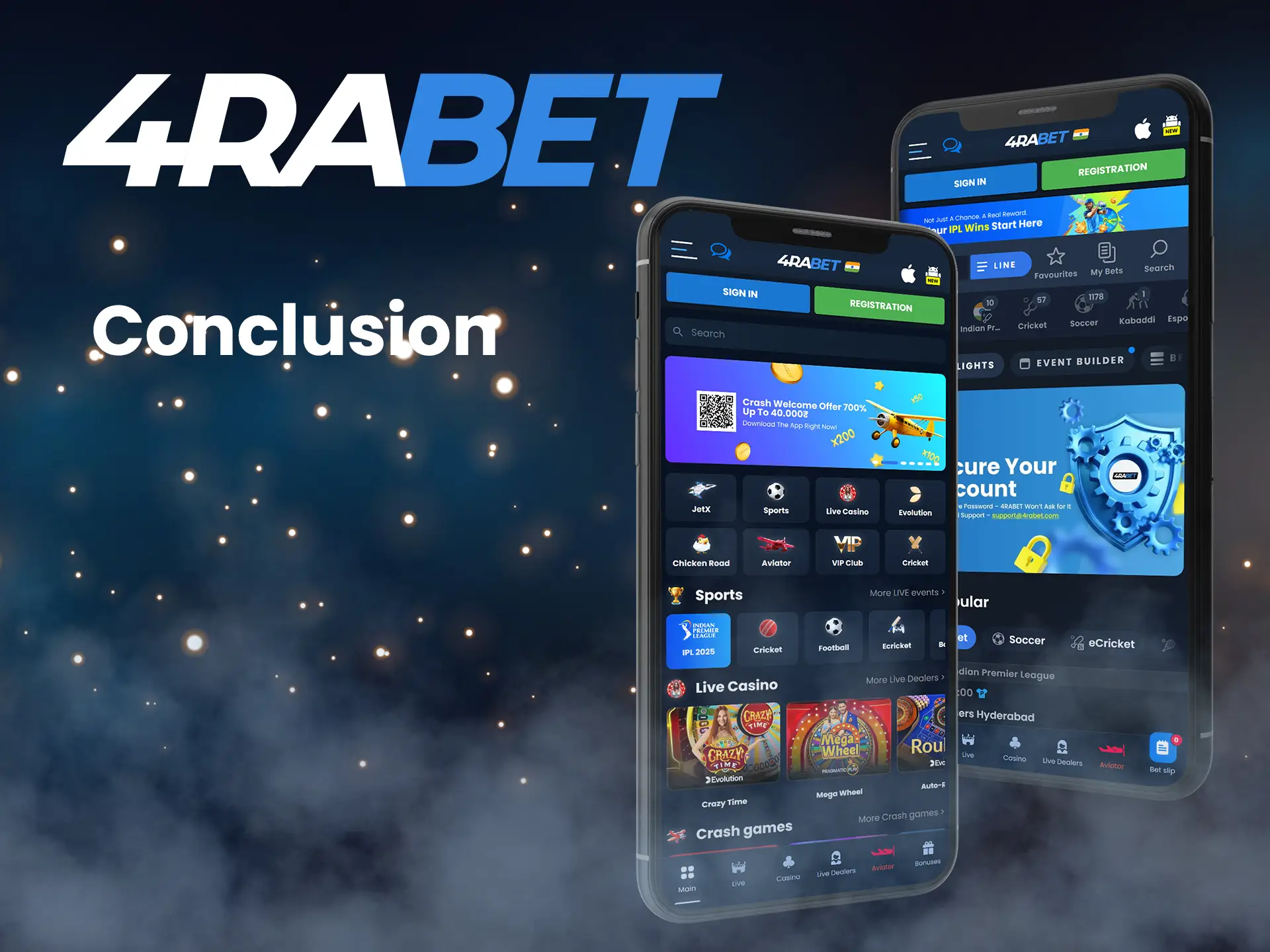 4Rabet is a lightweight, fast, and bug-free betting app with Hindi support.