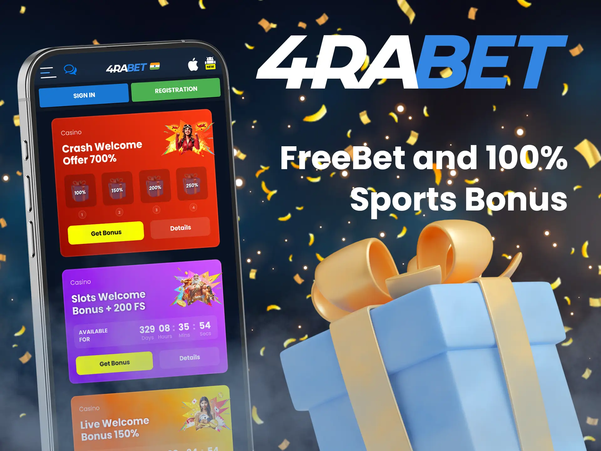 New players get 4Rabet sports bonus after verification.