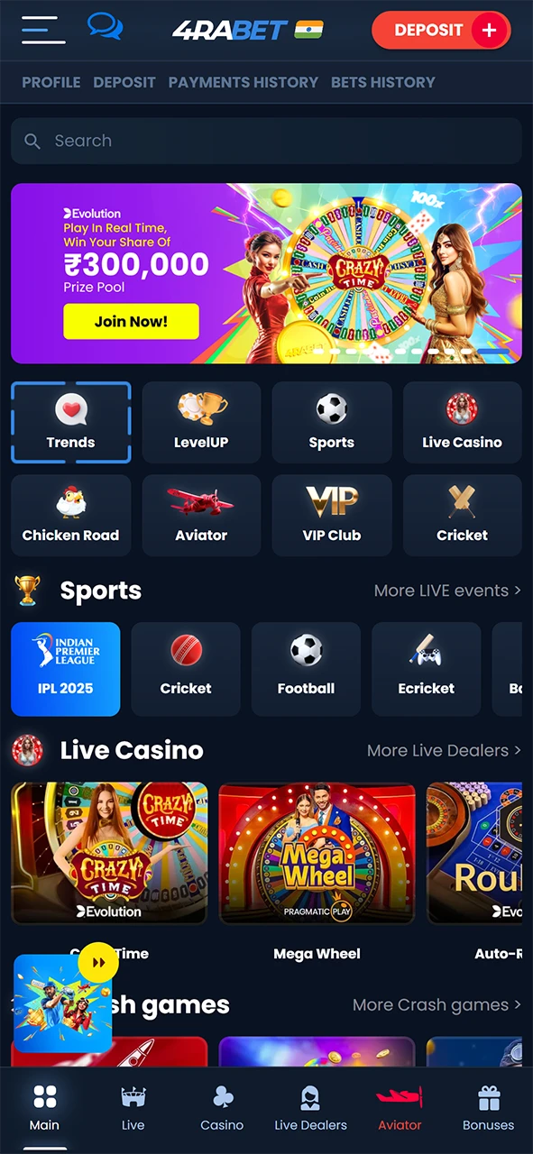 Go to the 4Rabet app.