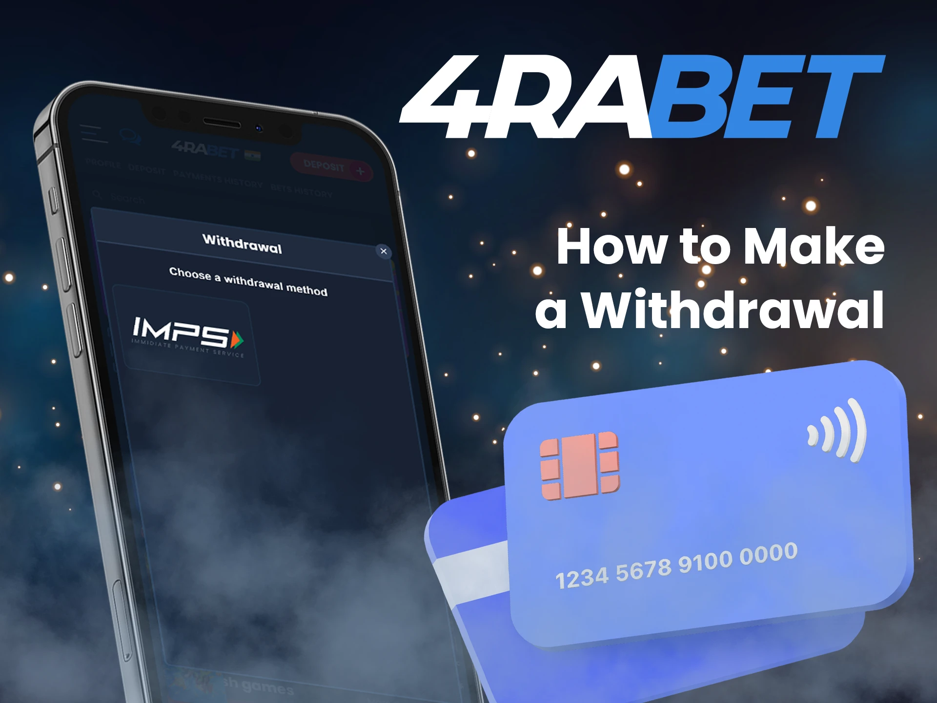 Withdraw funds quickly and safely on 4Rabet.