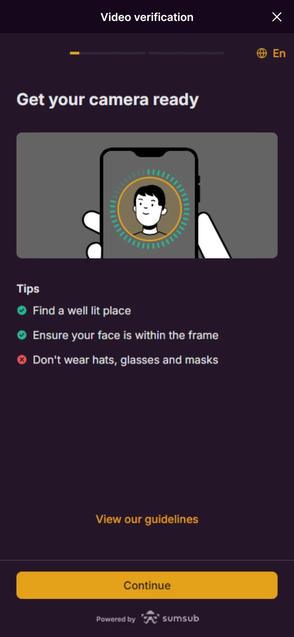 Follow the on-screen instructions provided by Batery.