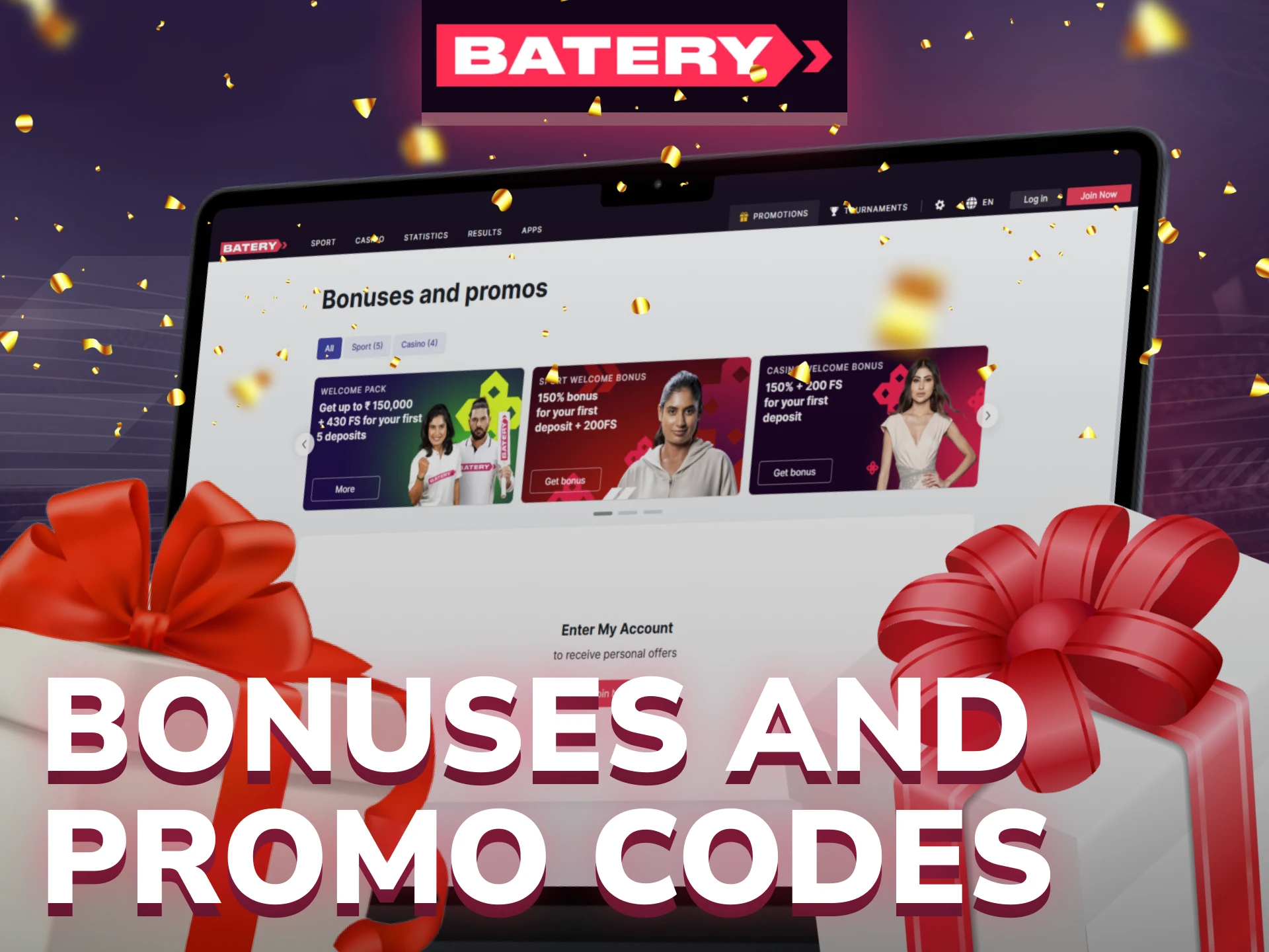 Discover the latest Batery bonuses and promo codes available for Indian users.