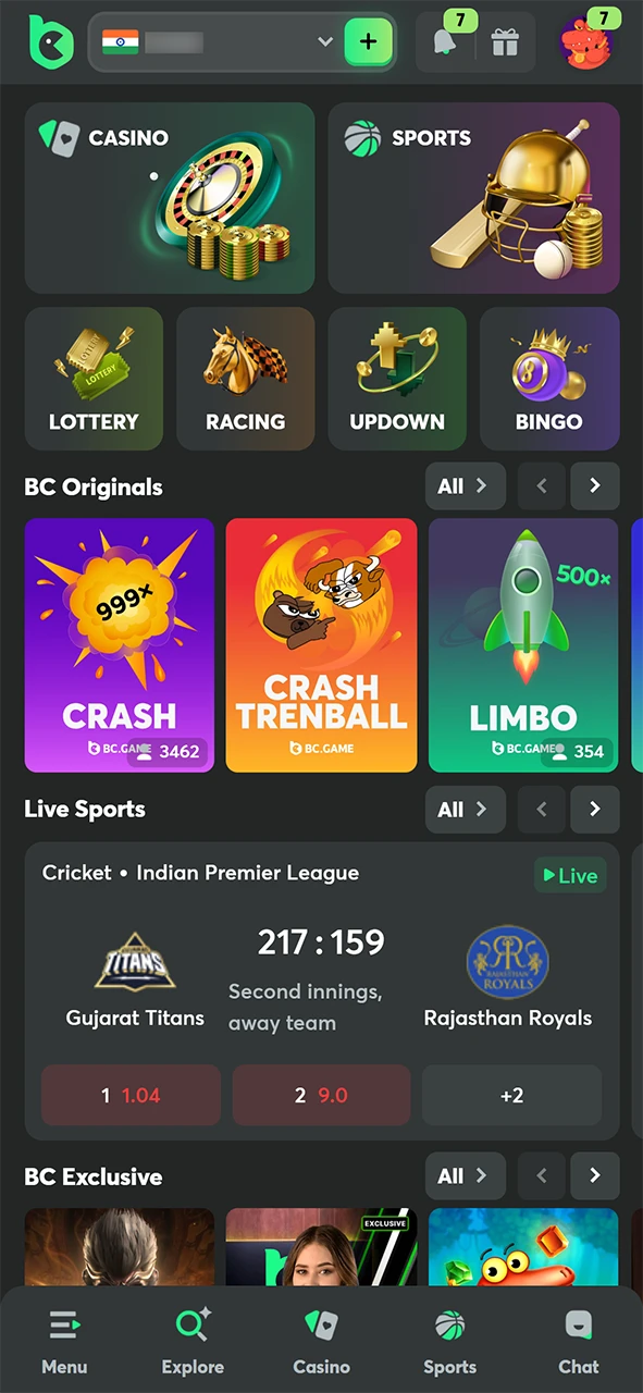 Once deposited, the bonus is automatically activated for your BC Game account.