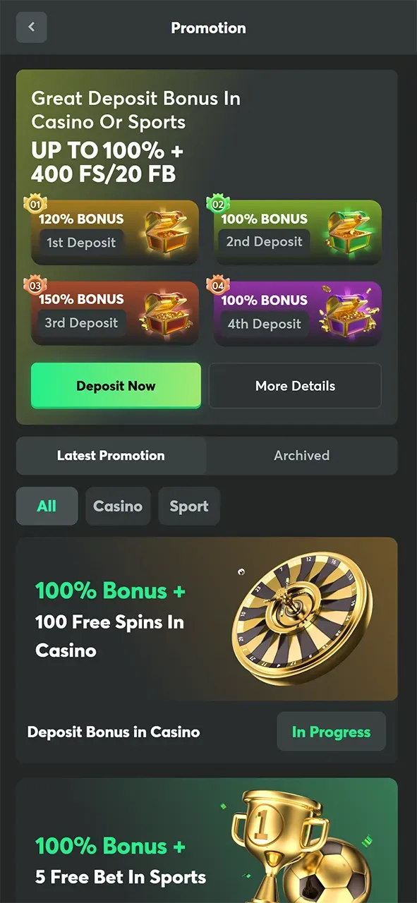 BC Game bonus section.