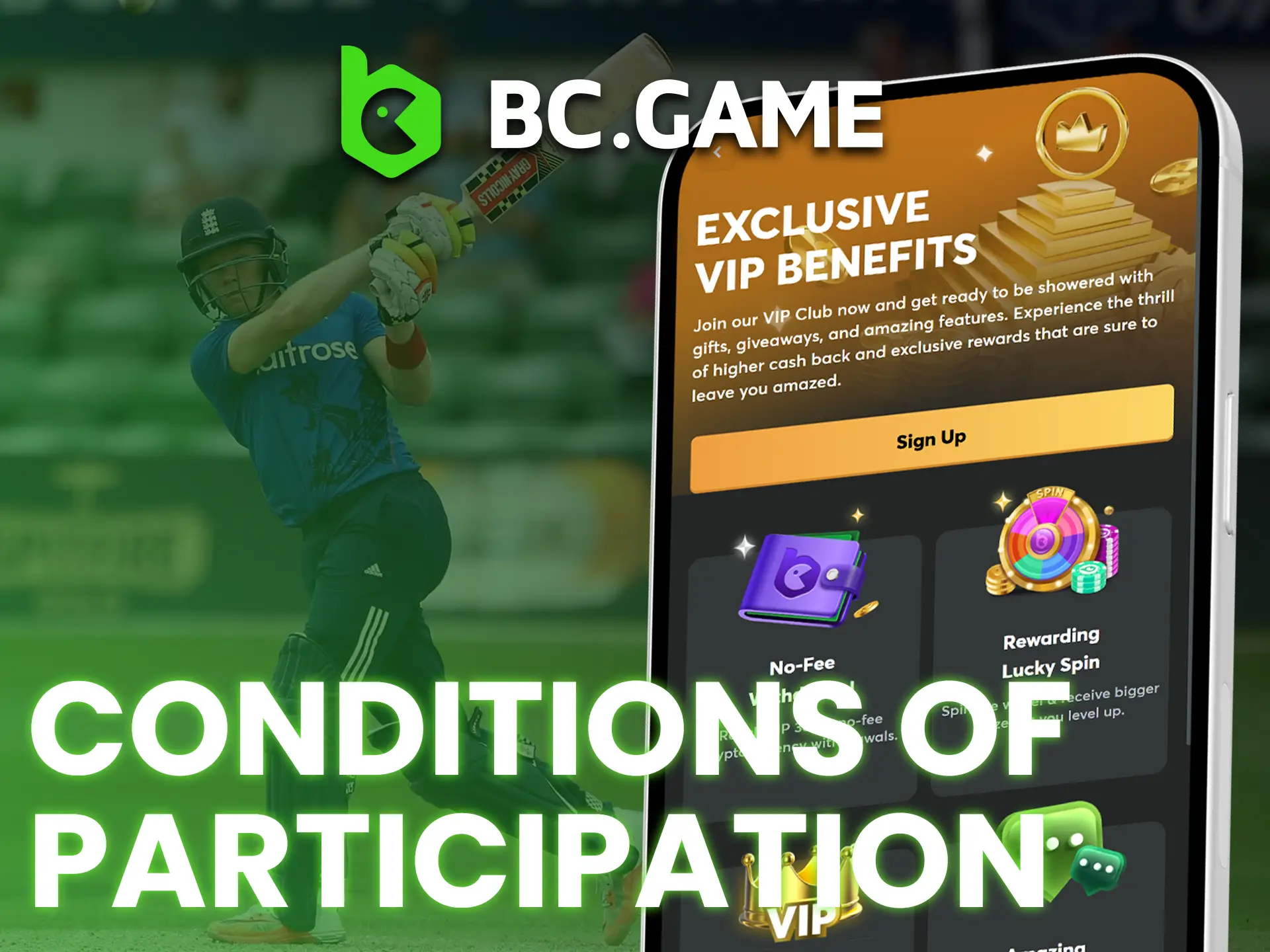 Learn how to join the BC Game VIP program.