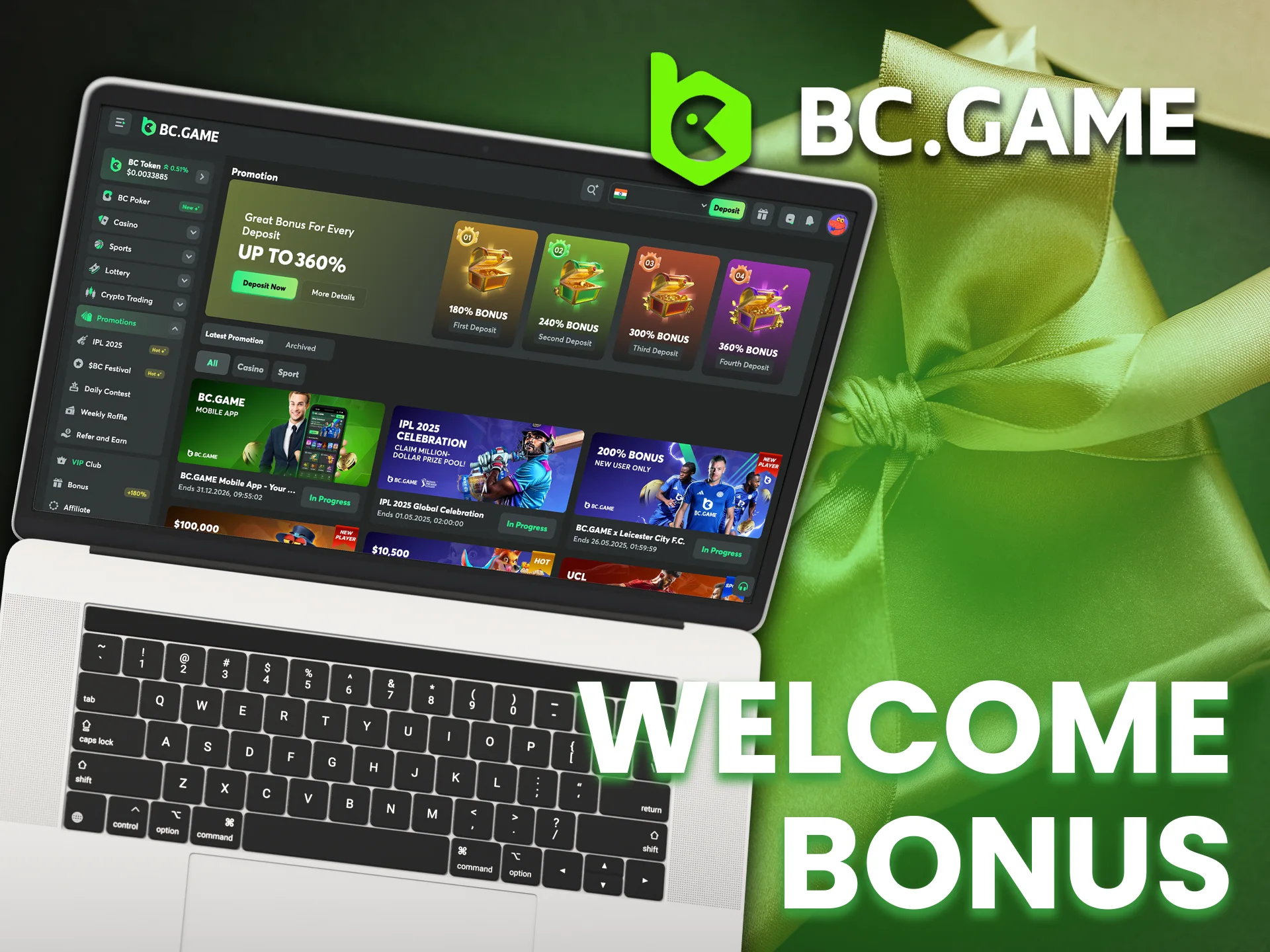 Claim your welcome bonus and start winning at BC Game.
