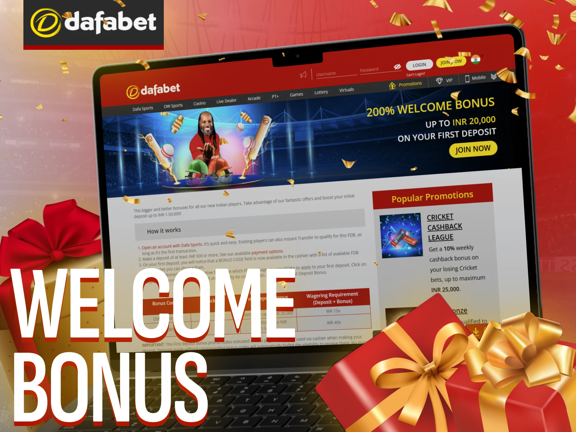 Claim the Dafabet Welcome Bonus and start betting with extra rewards.