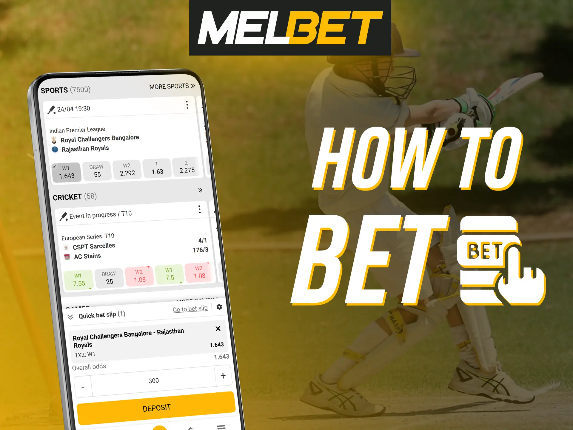 Learn how to bet in the Melbet app.