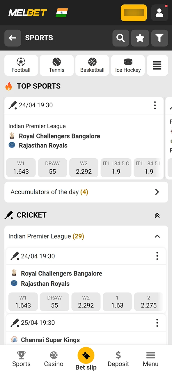 Start betting at Melbet.