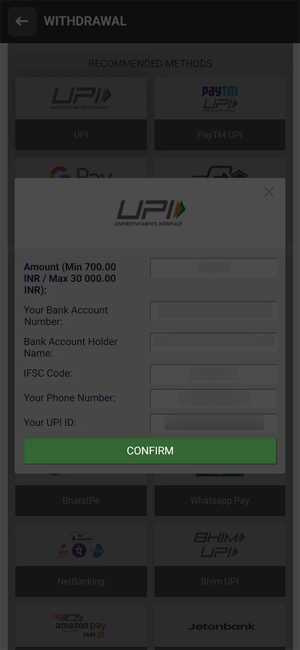 Cash out your winnings from Melbet.