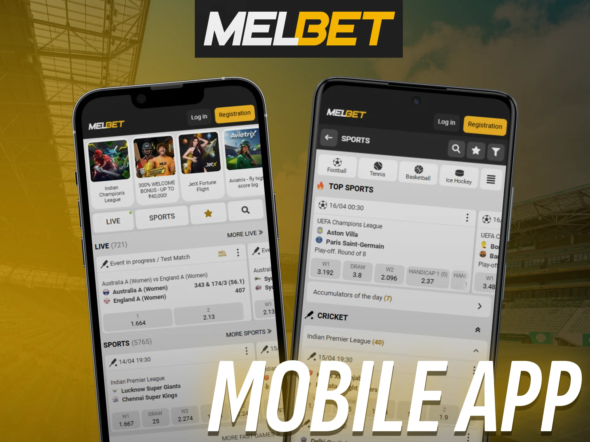 Download the Melbet Mobile App for convenient betting on the go.