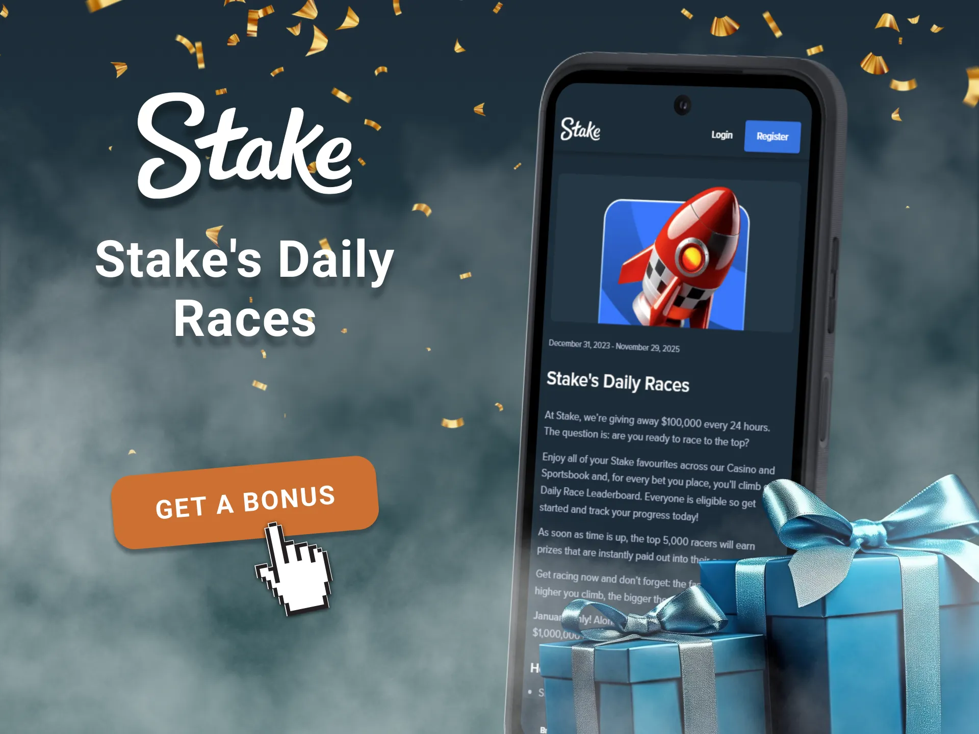 Take part in Stake's Daily Races bonus and boost your rewards.