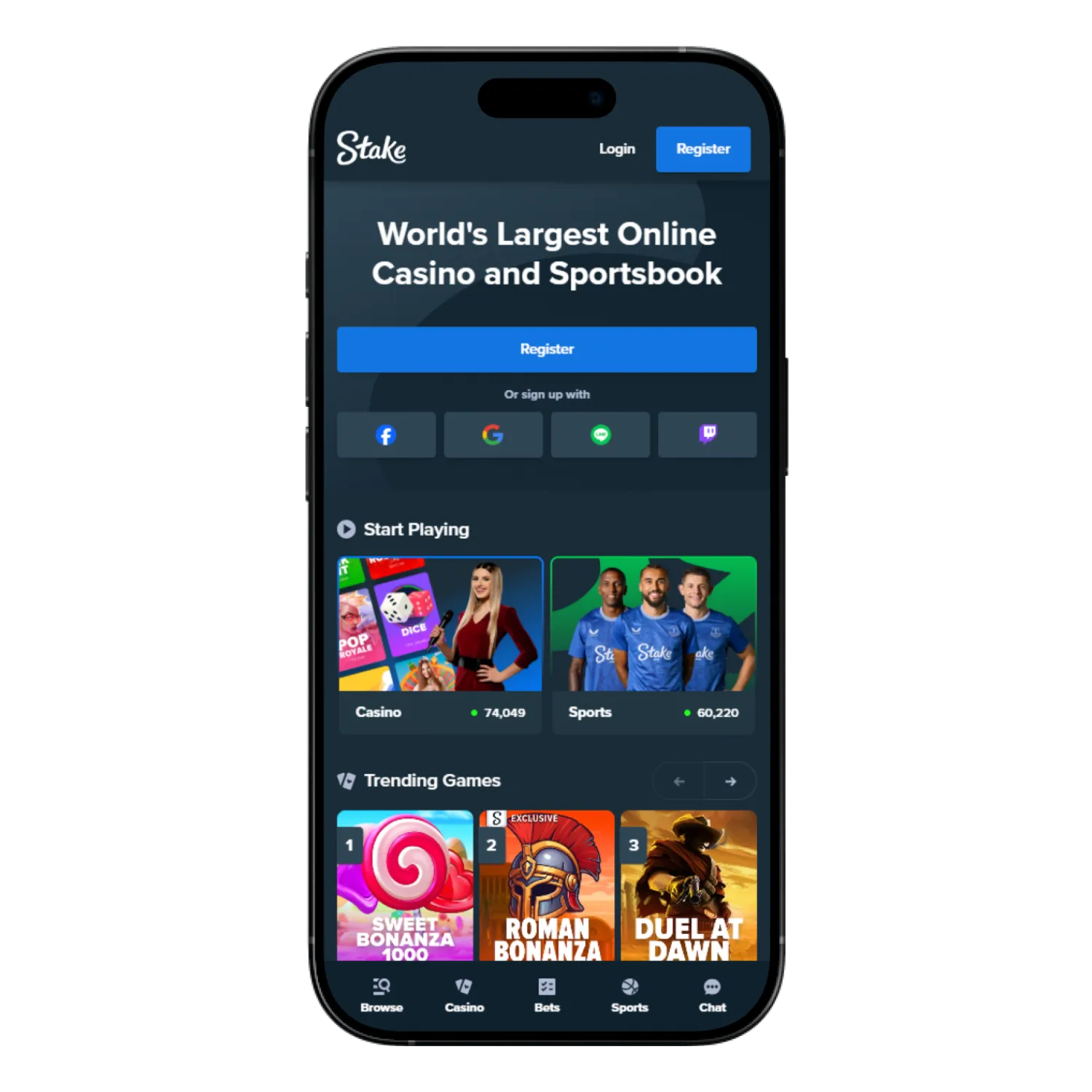 Download the official Stake app for India to access all betting features.