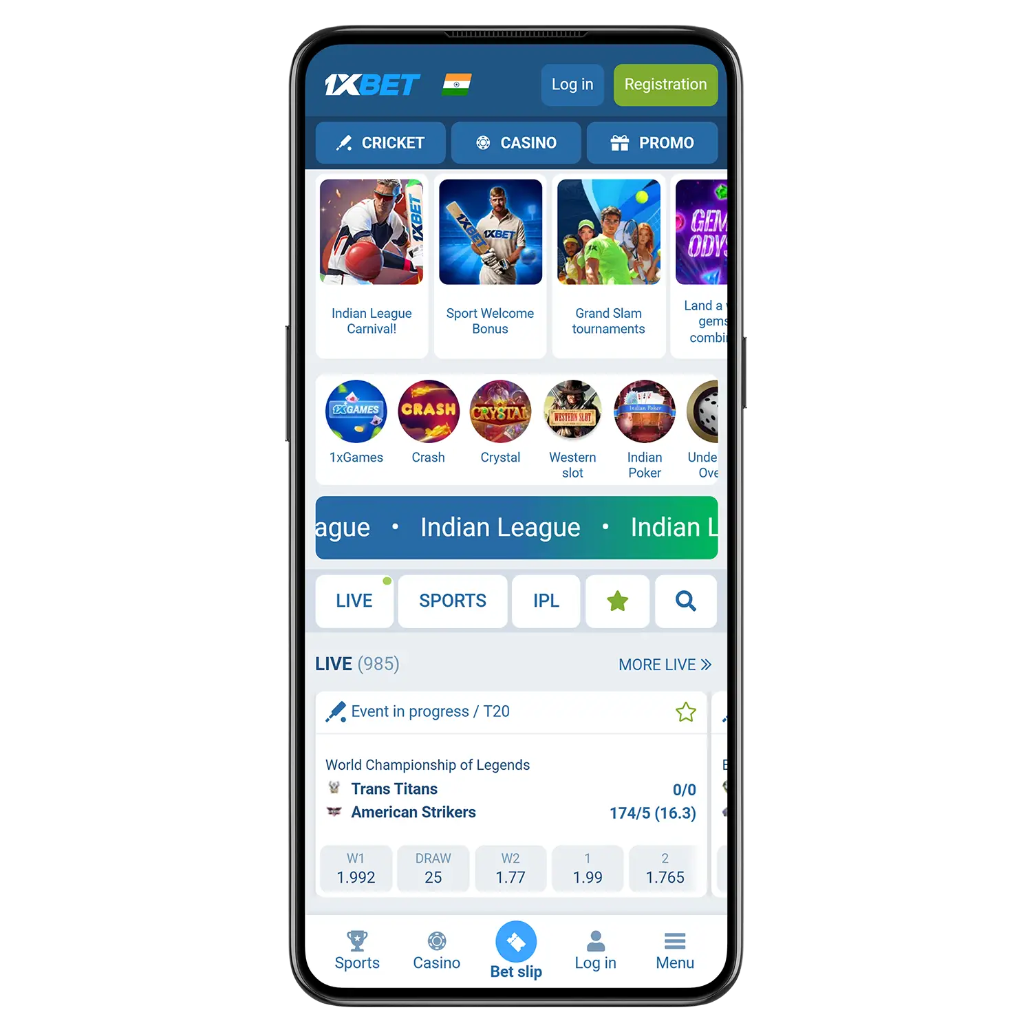 1xBet's mobile app offers sports betting, live events, and exclusive bonuses.
