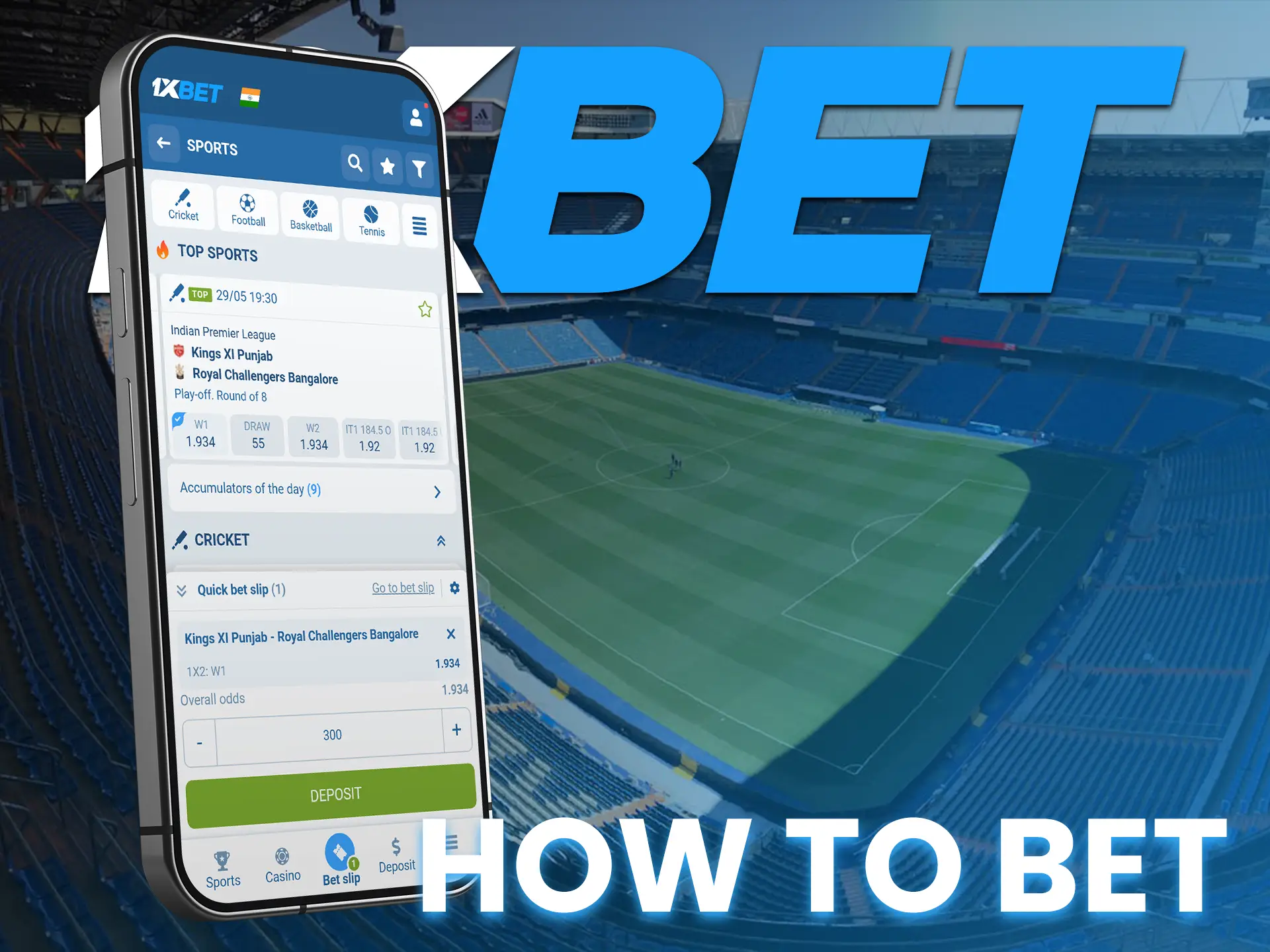 Learn how to bet in the 1xBet app.