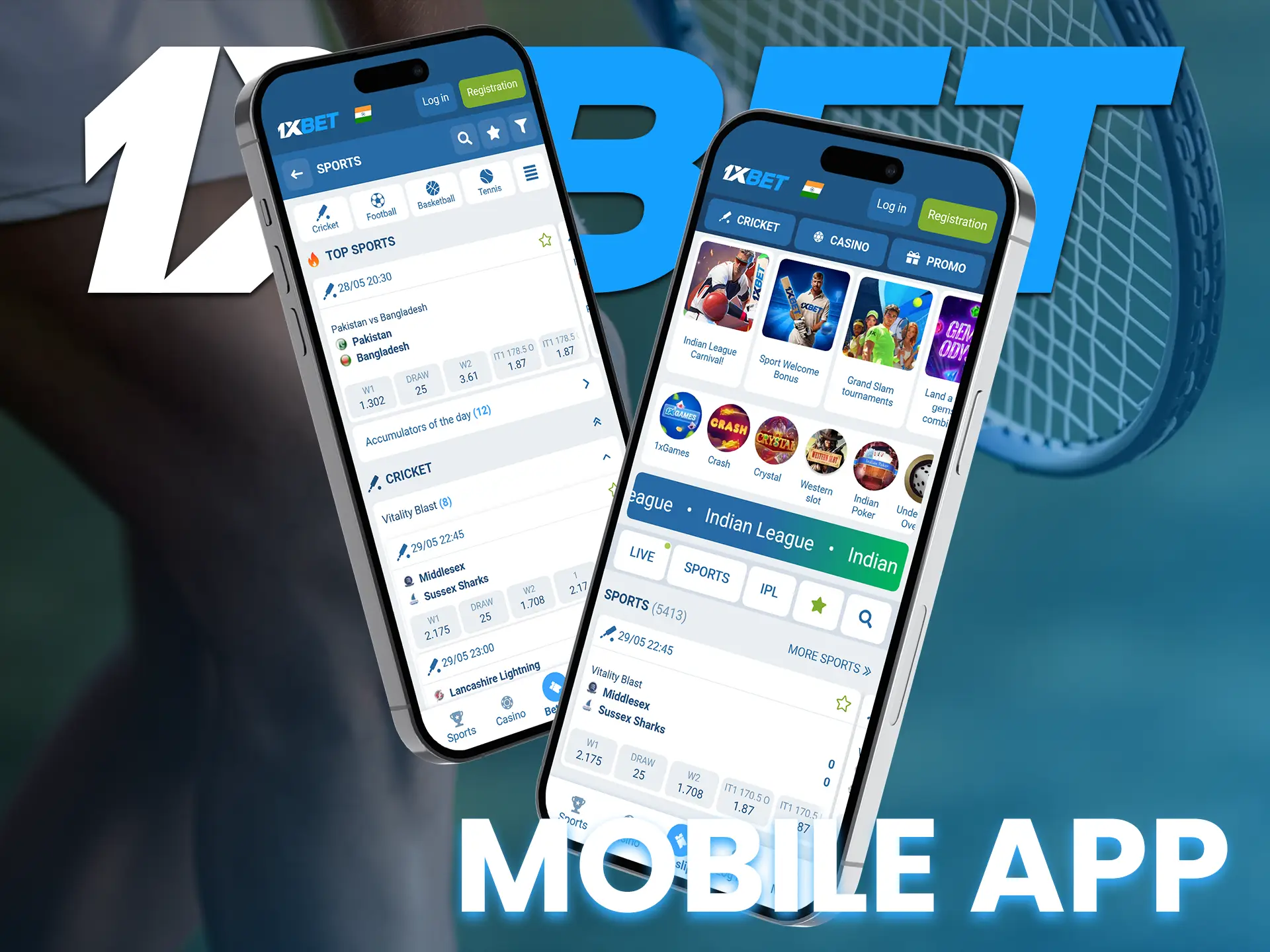 Enjoy all features with 1xBet dedicated Android and iOS apps.