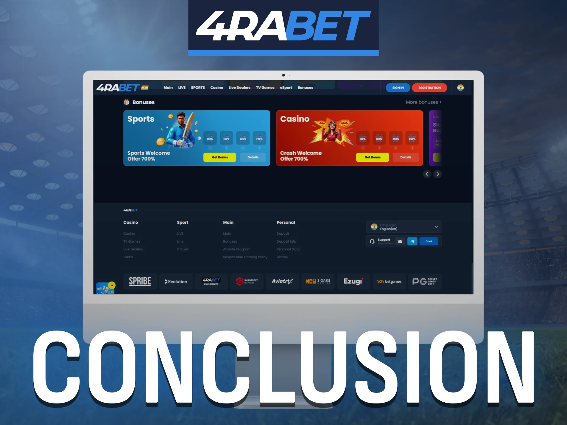 4Rabet provides multiple generous bonuses for both sports and casino fans.