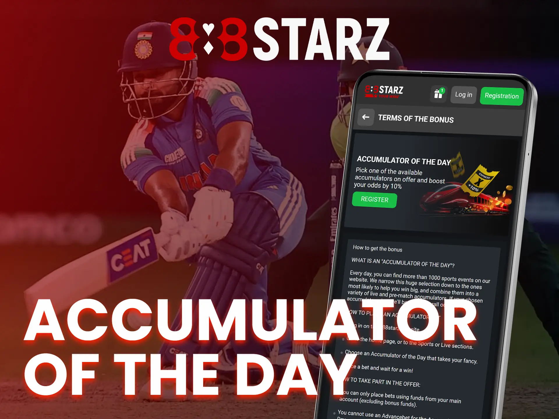 Boost your accumulator bets at 888Starz.