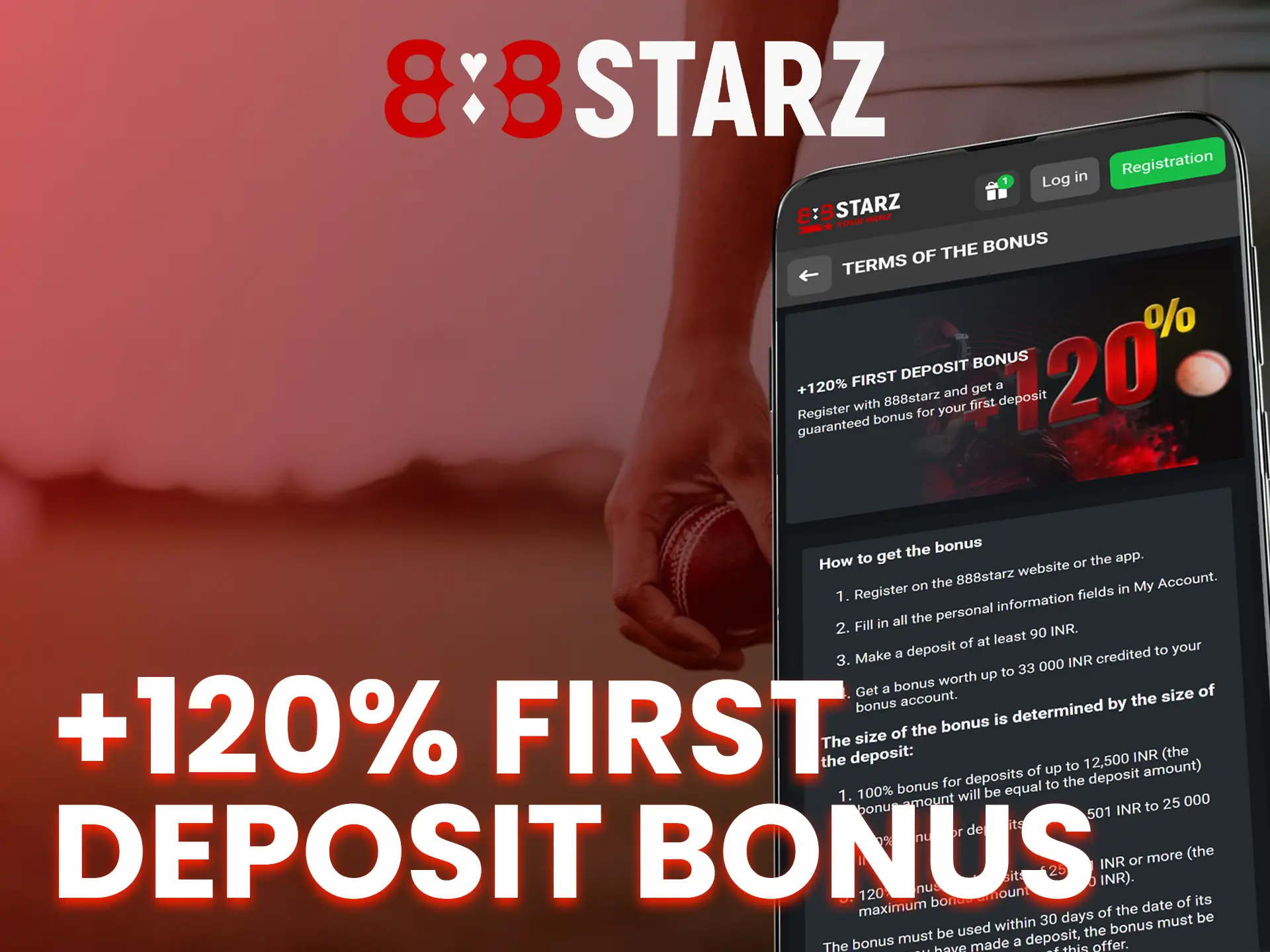 Sign up and fund your 888Starz account to get your first deposit bonus.