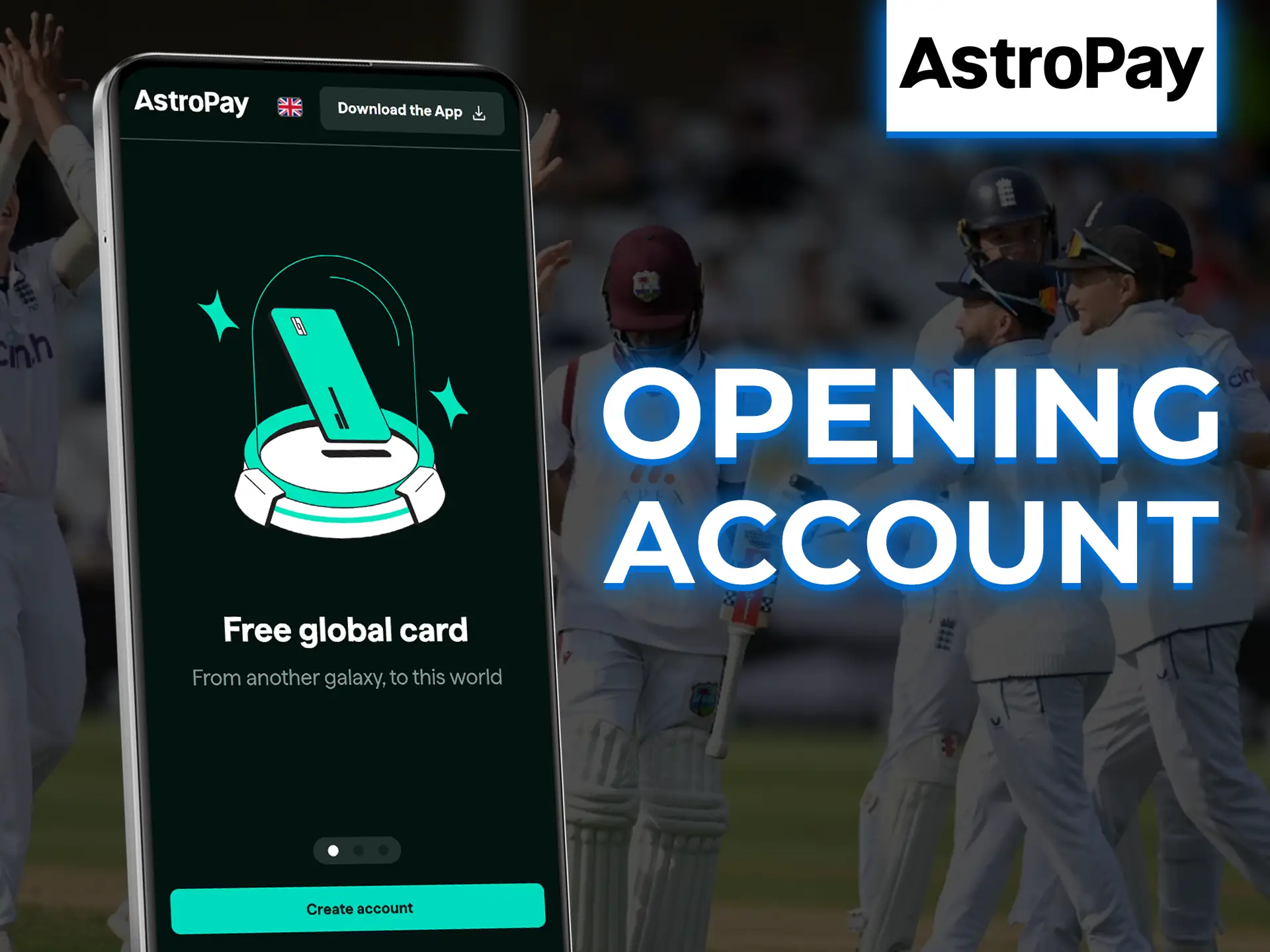 Create an AstroPay account and activate your phone number to link it to your betting account.