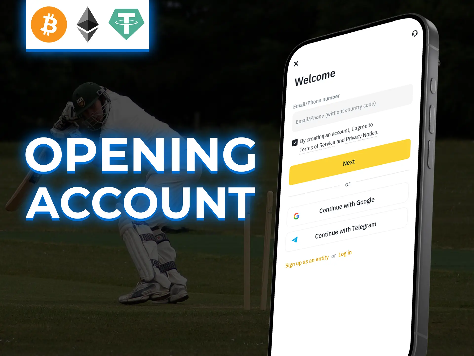 Create and set up your crypto wallet.