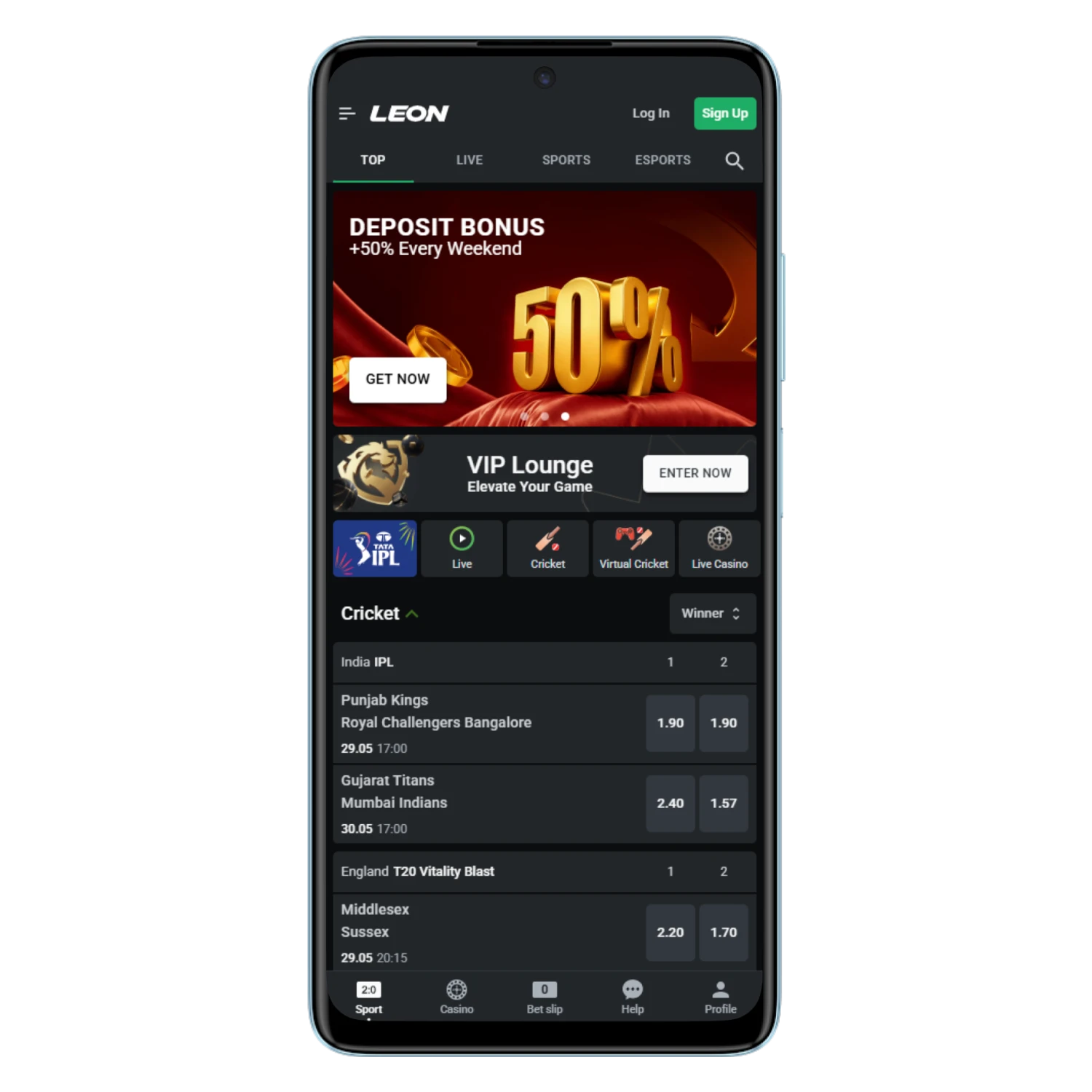 Leon Bet app offers secure online sports betting with a user-friendly interface.
