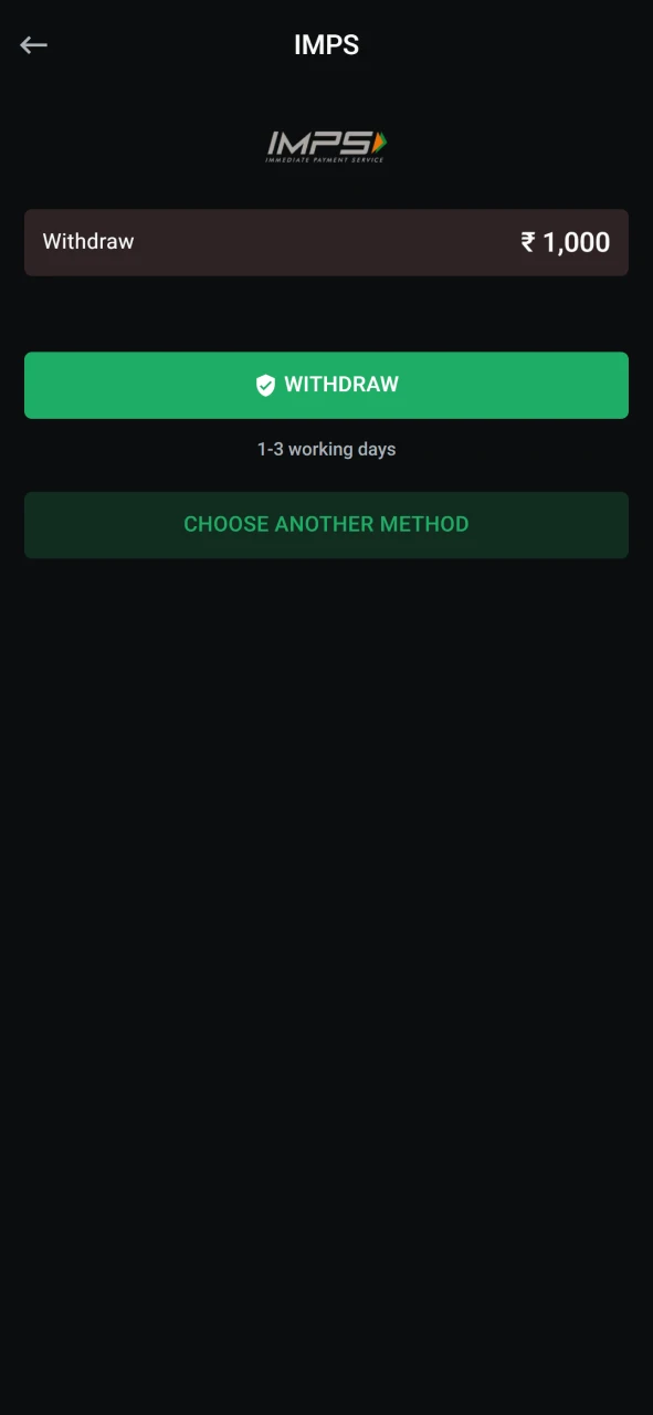 Enter the withdrawal amount and confirm through Leon Bet.