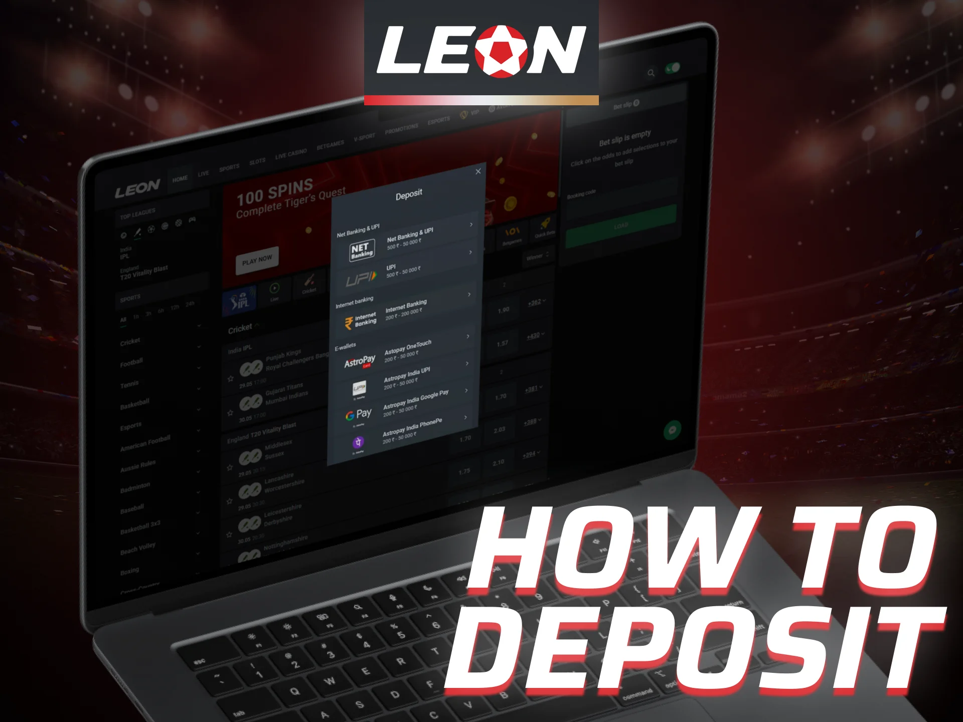 Discover how to deposit funds into your Leon Bet account.