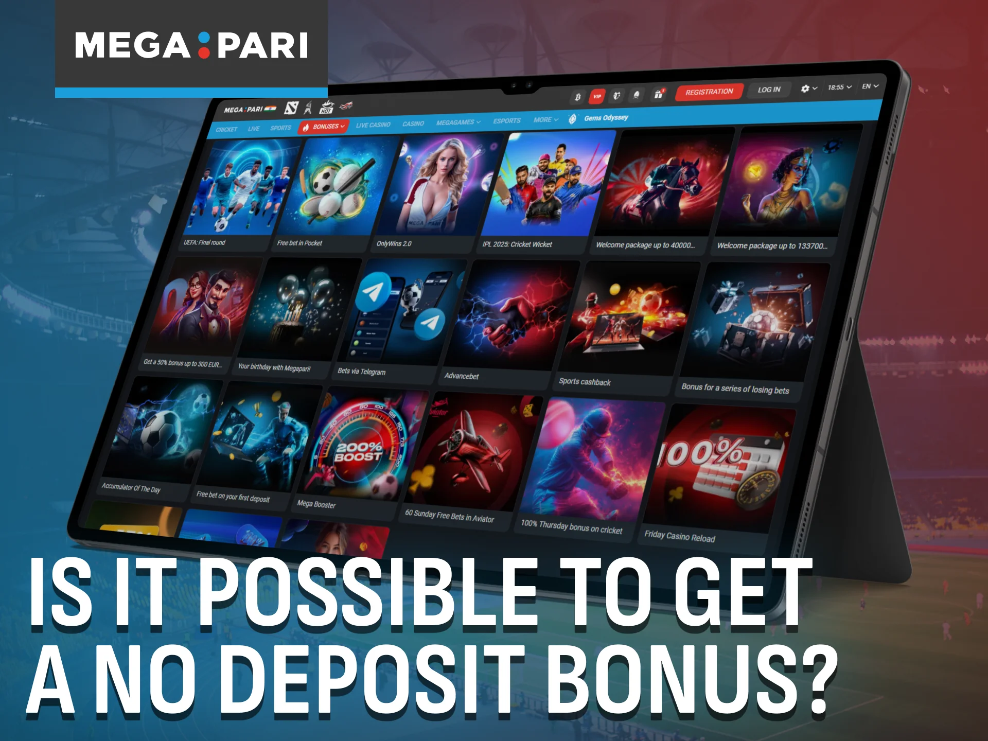 Find out if a no deposit bonus is available on Megapari.