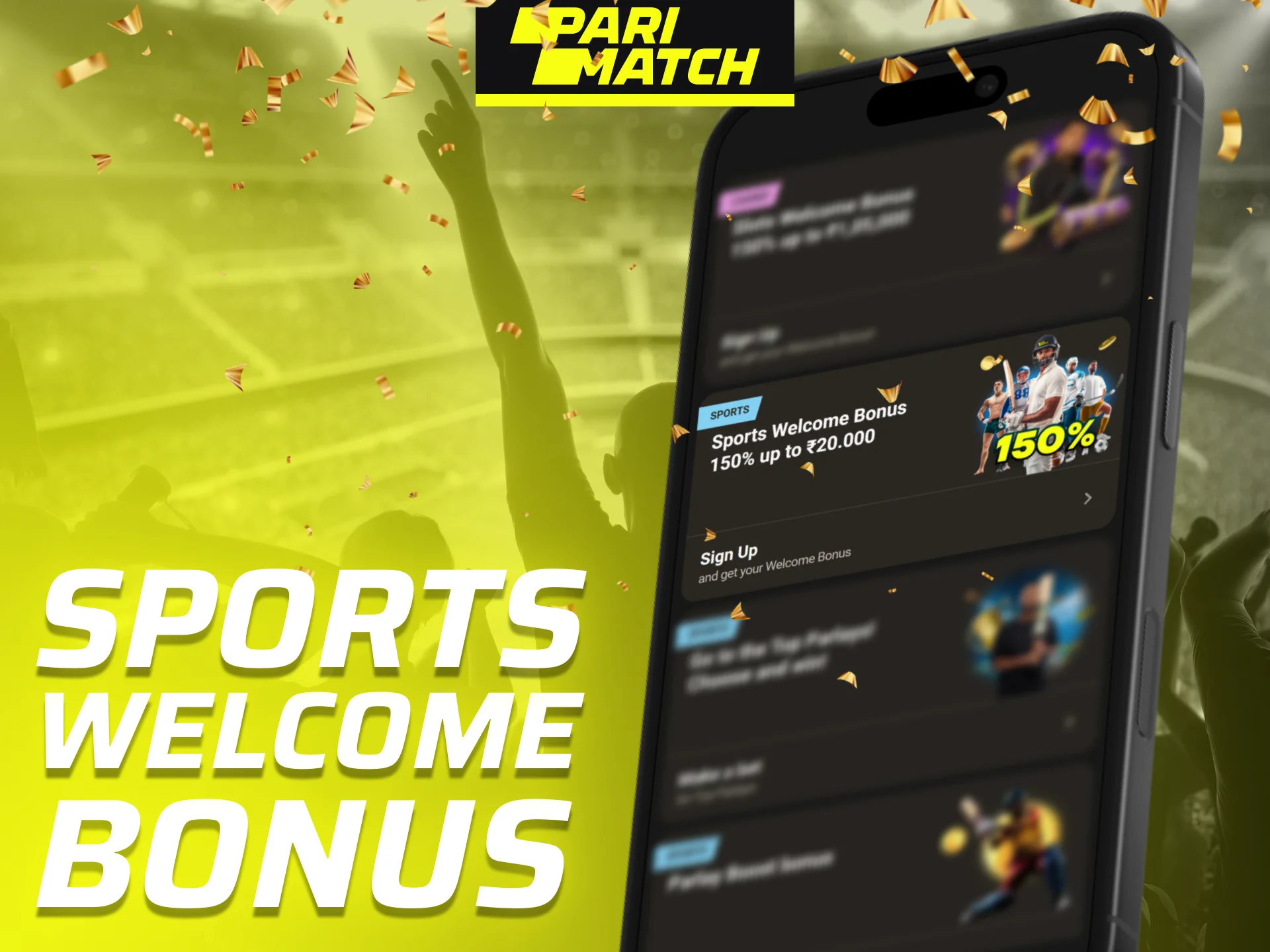 Claim the sports welcome bonus at Parimatch in India.