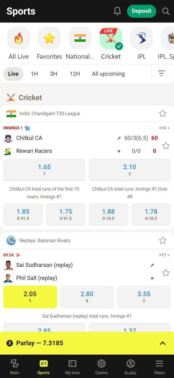 Place bets at Parimatch to meet bonus wagering requirements.