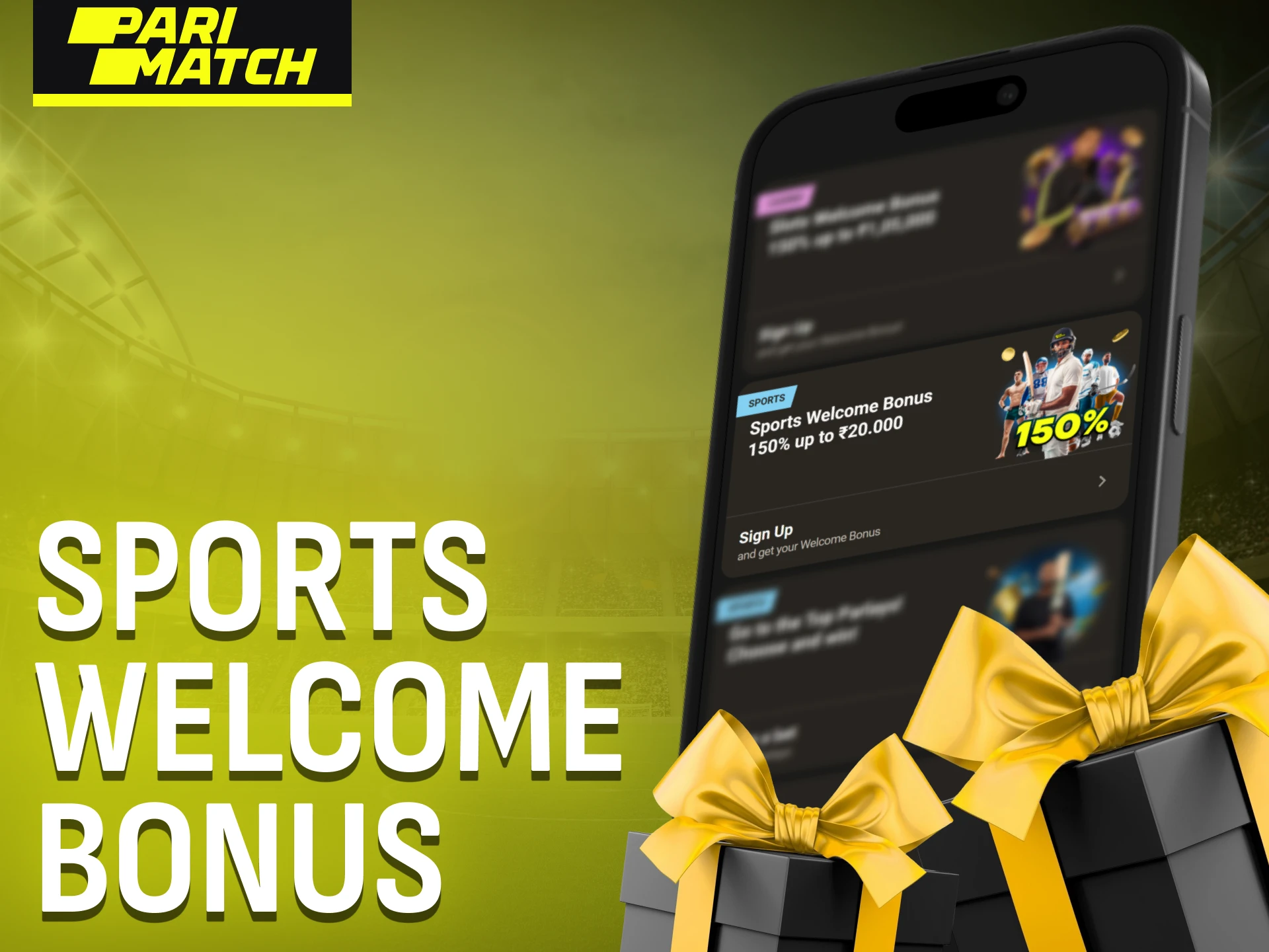 The sports welcome bonus at Parimatch boosts your first deposit.