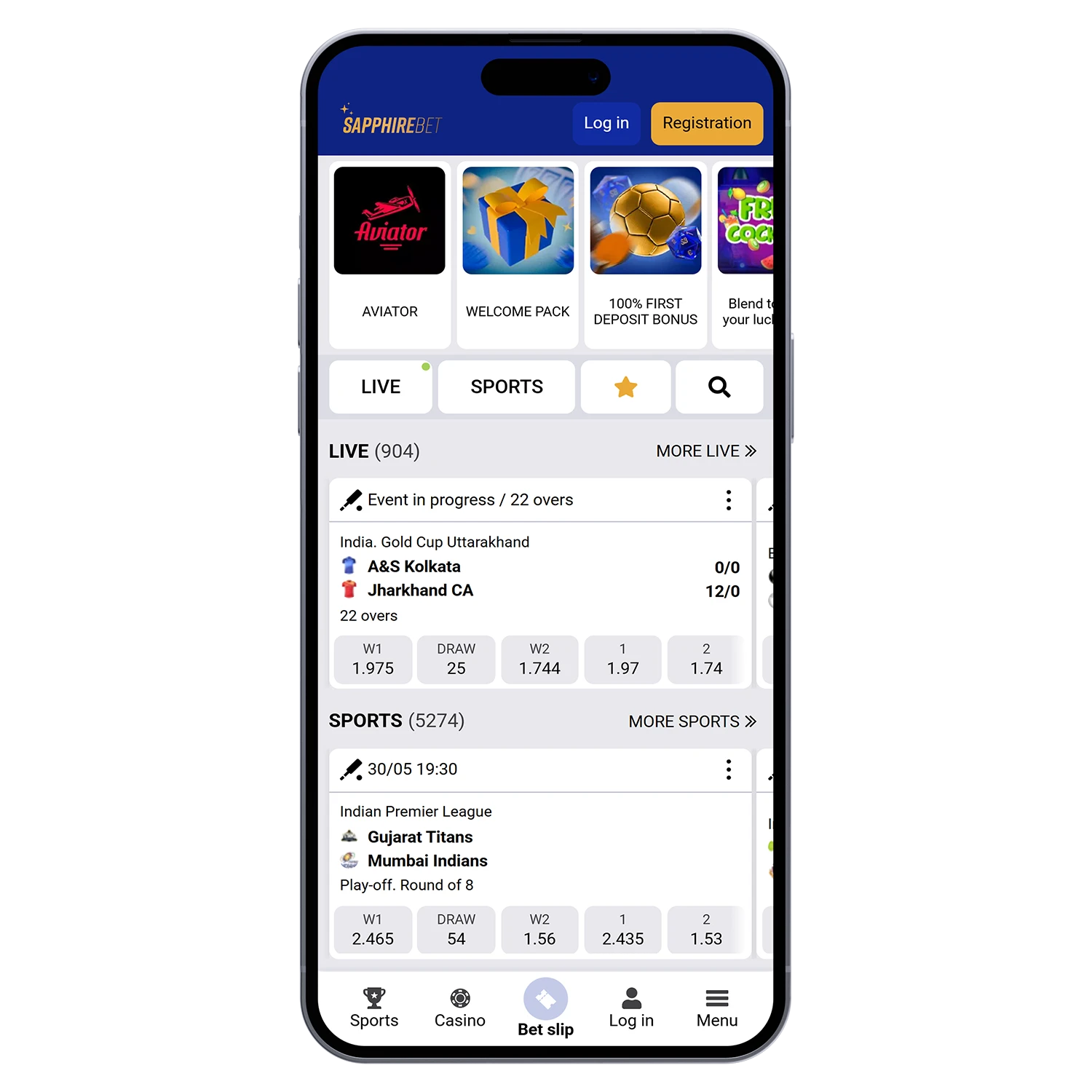 Discover the exciting features available in the Sapphirebet app.