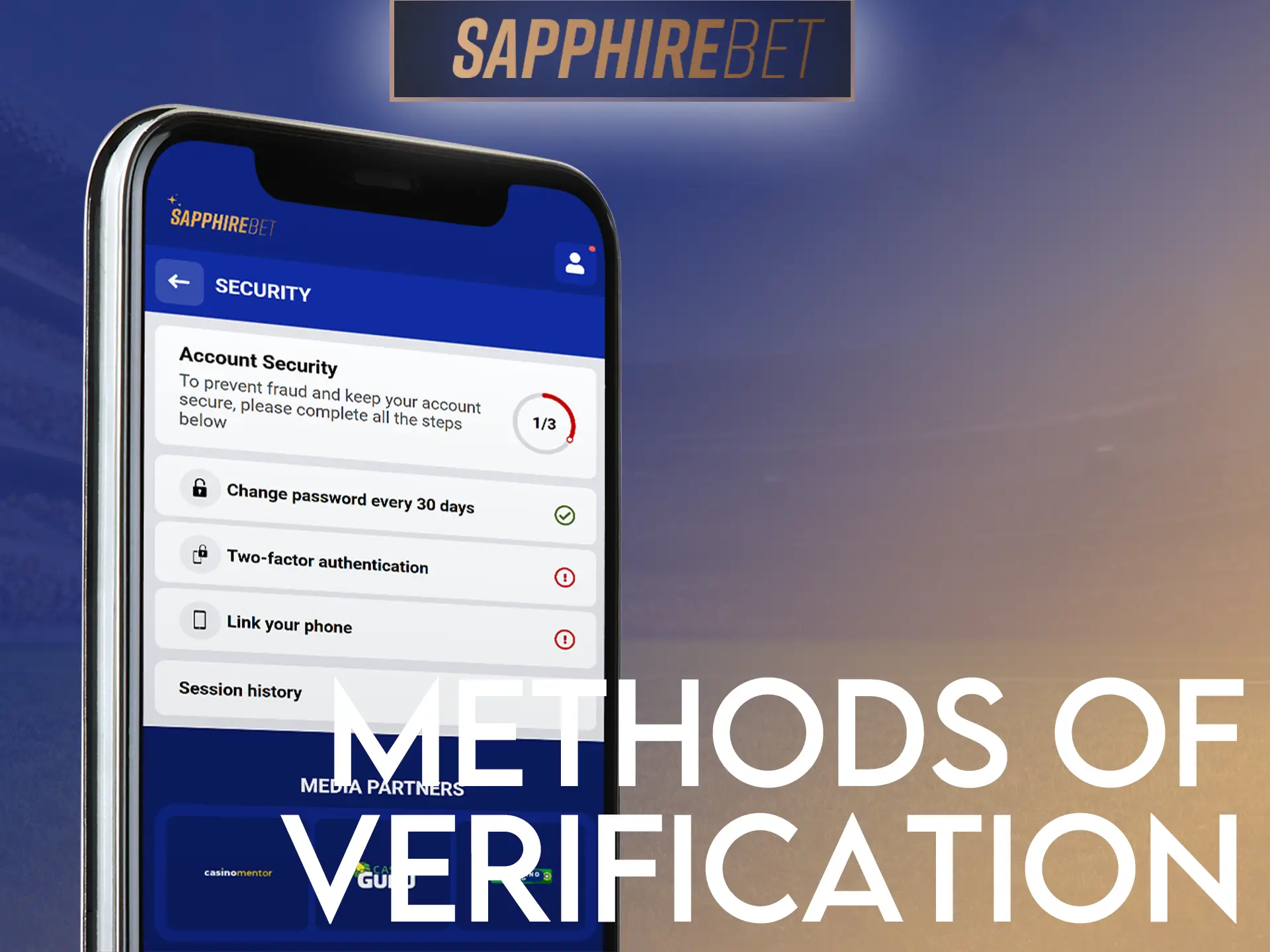 Learn about the ways you can verify your SapphireBet account.