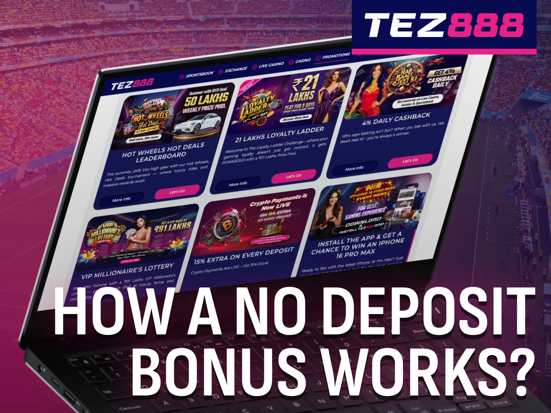 See how the Tez888 no deposit bonus system works.