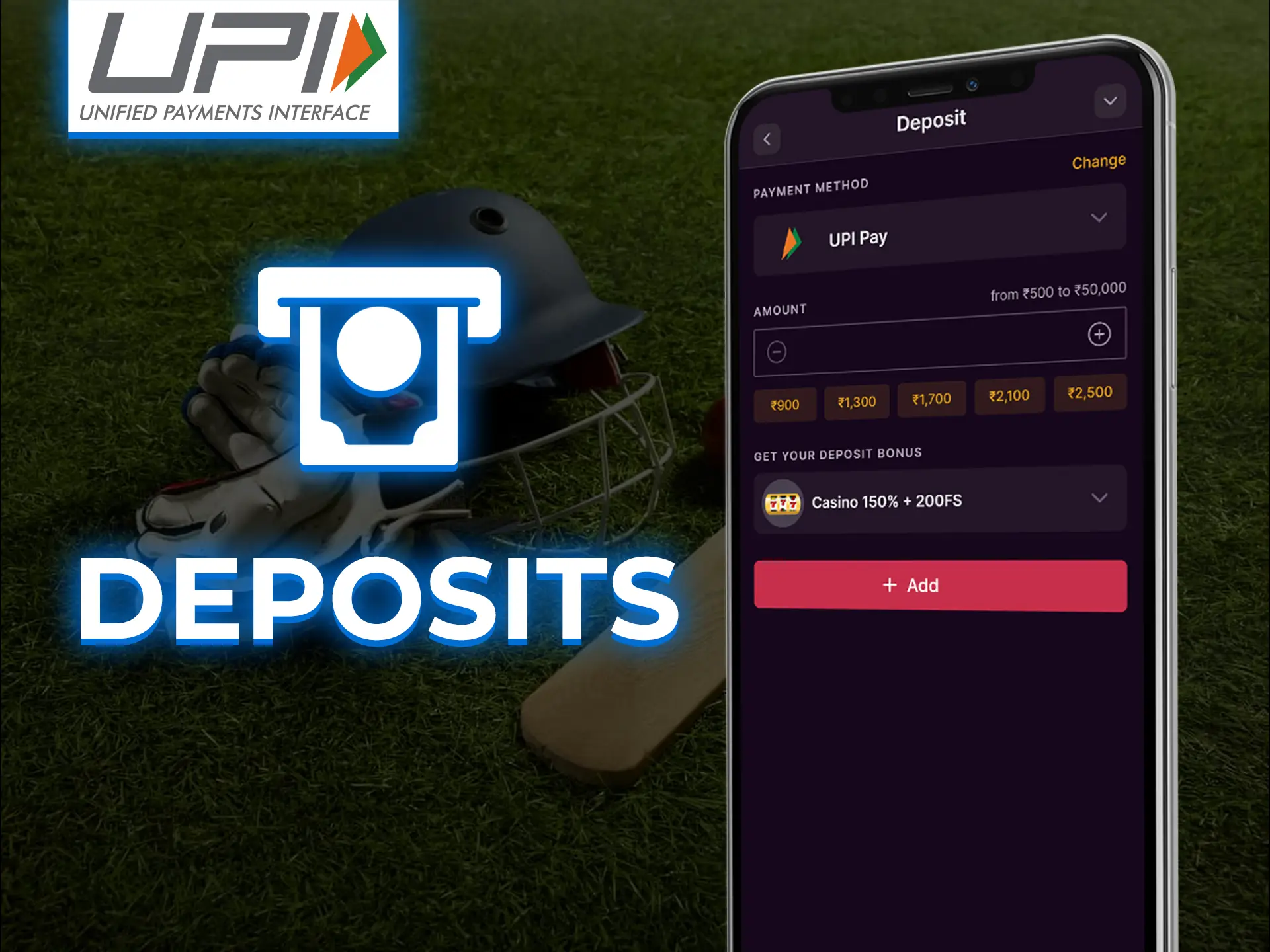 Make deposits with UPI by following the instructions.