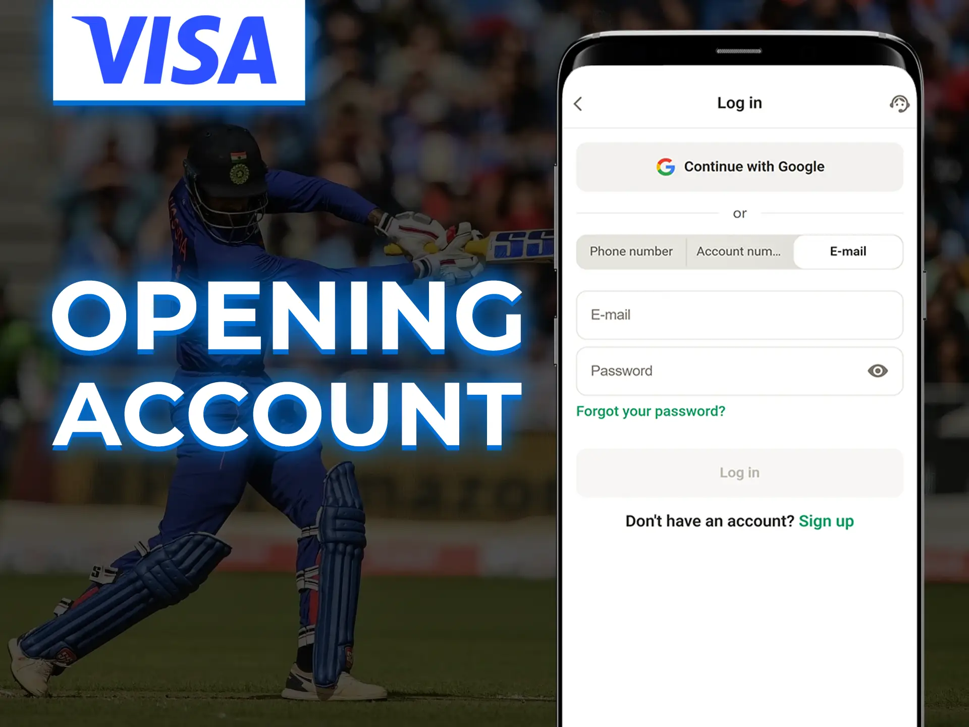 Link your Visa card via the betting site’s payment section.