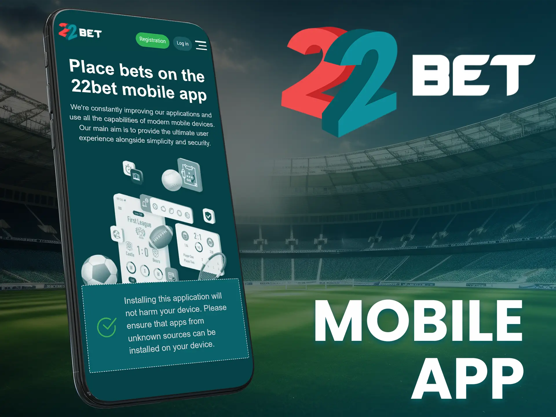 22Bet provides a dedicated Android app and iOS PWA for mobile betting.