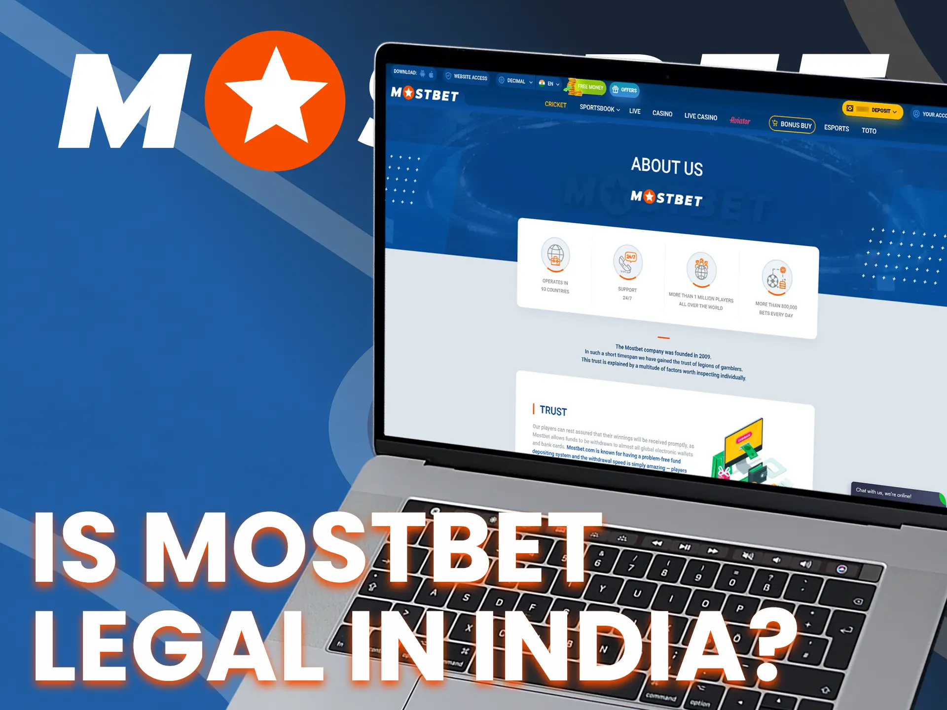 Licensed in Curacao, Mostbet operates legally for Indian bettors.