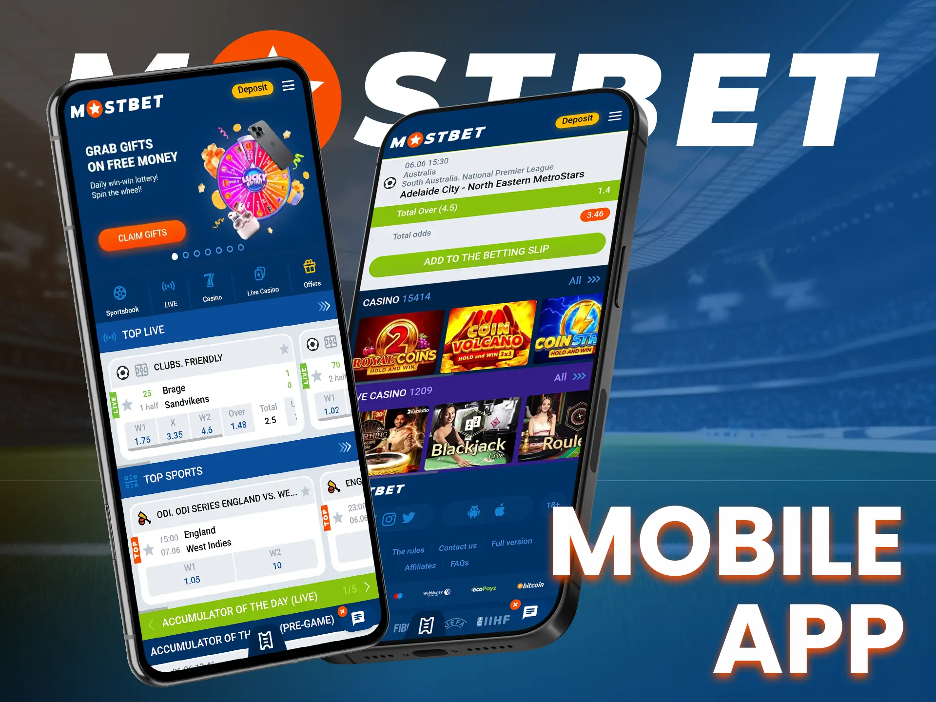 Mostbet’s app includes all features and offers 100 free spins for new users.