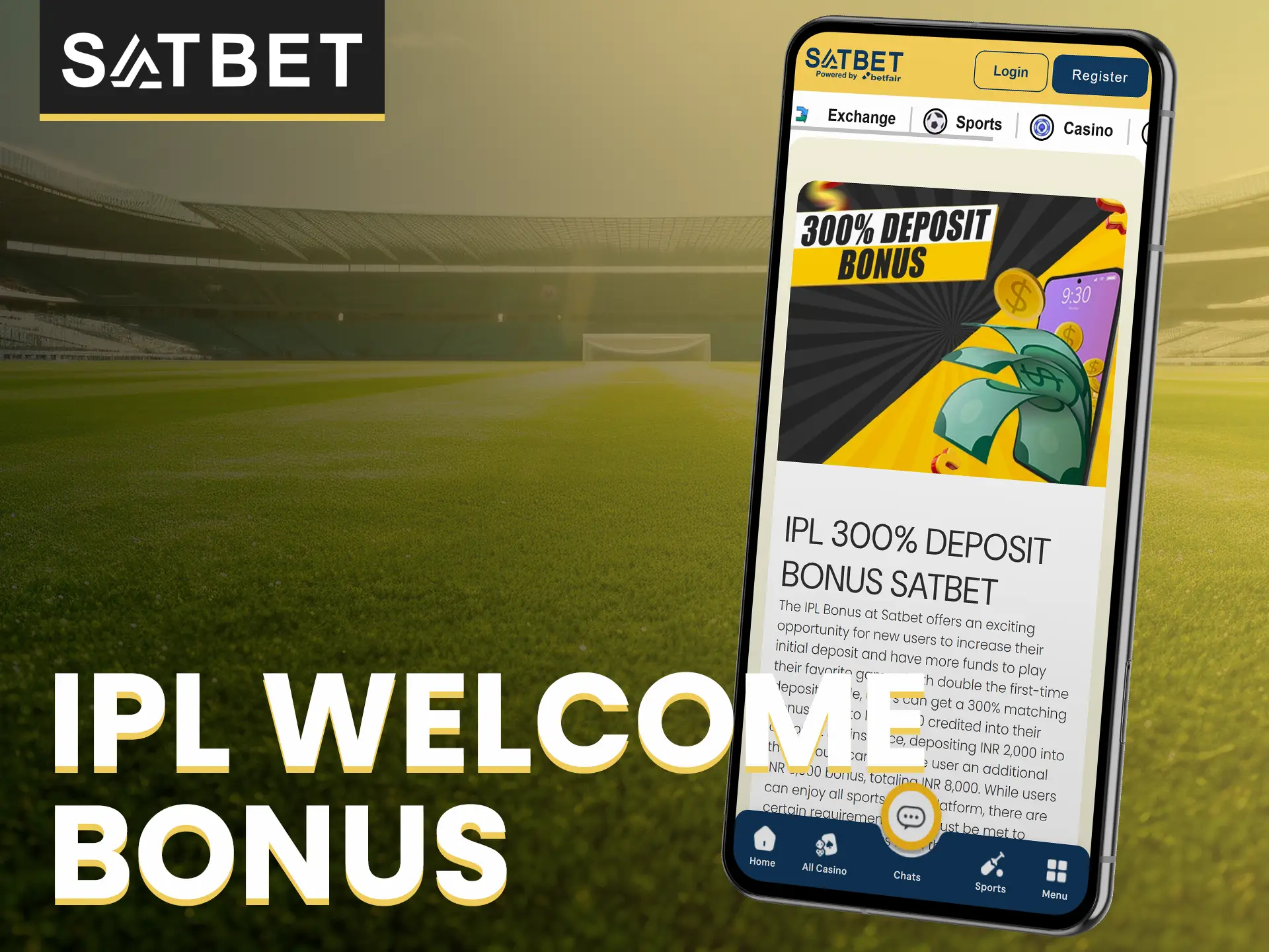 New Satbet customers can get 300% bonus on IPL bets.