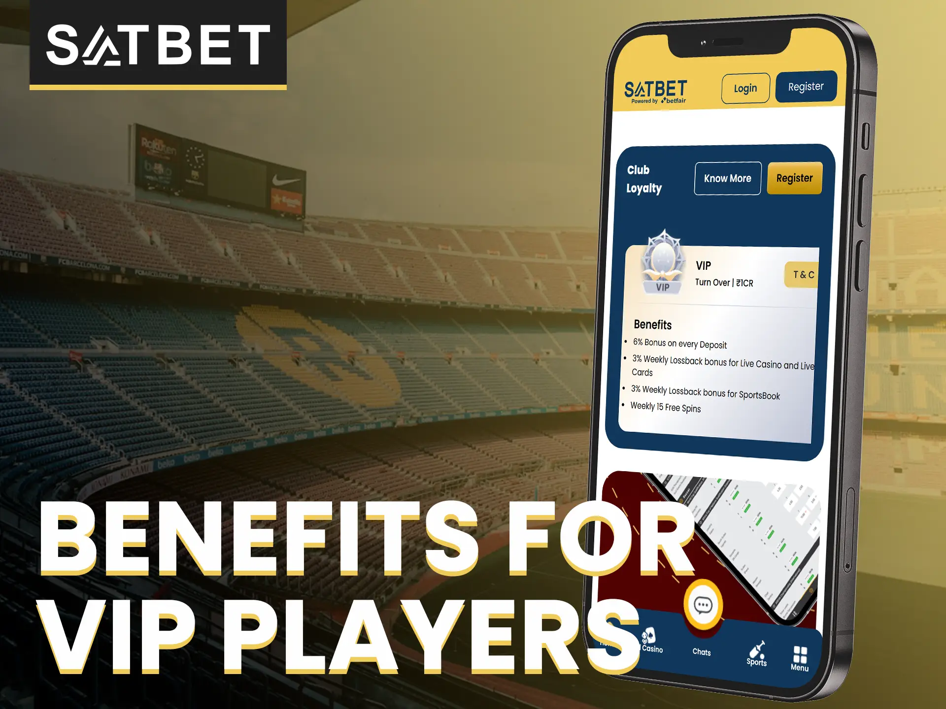 The Satbet VIP program offers a variety of rewards, including higher deposit bonuses and cashback.