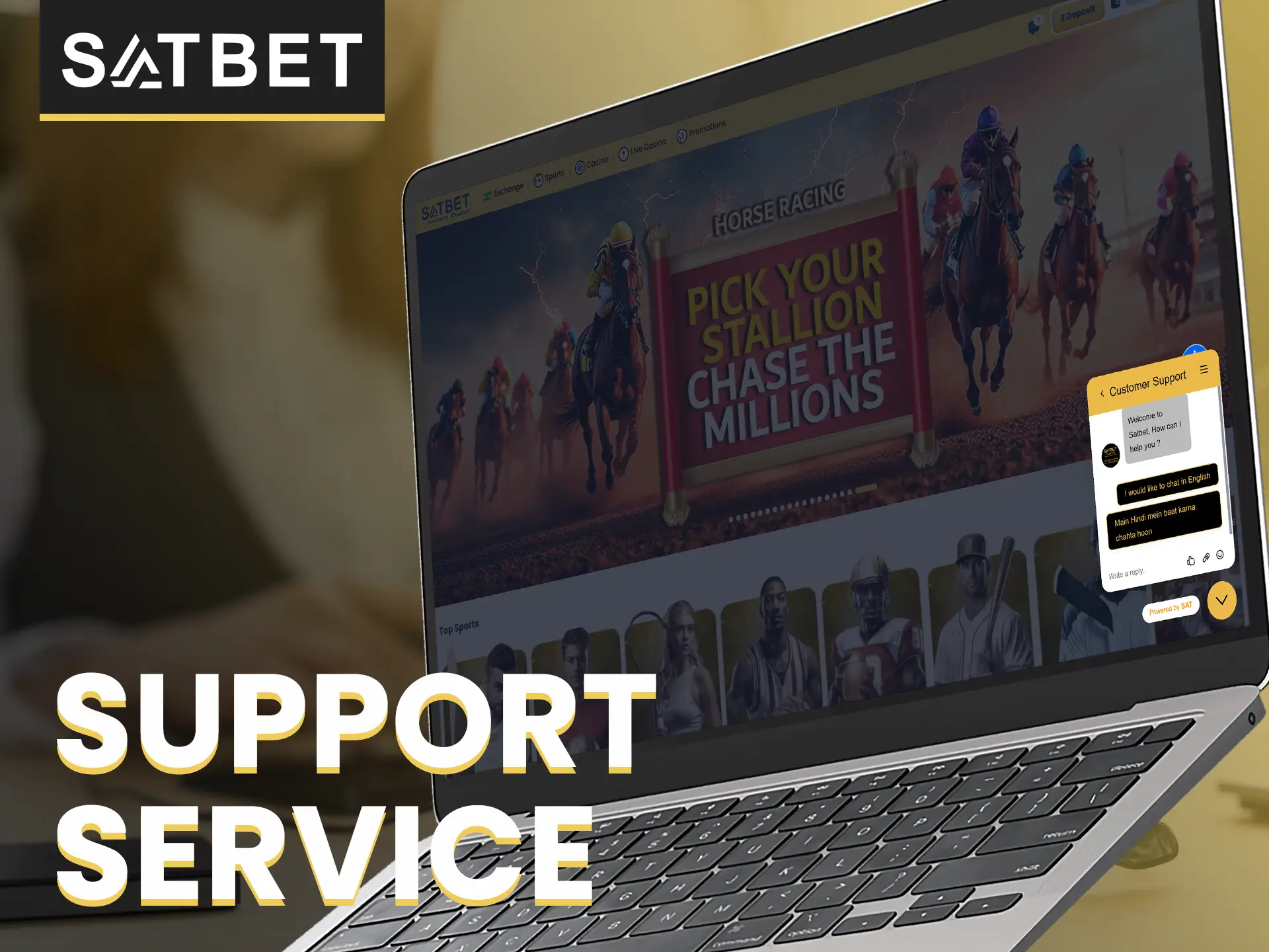 Satbet's support helps via live chat, email, and social media for quick issue resolution.