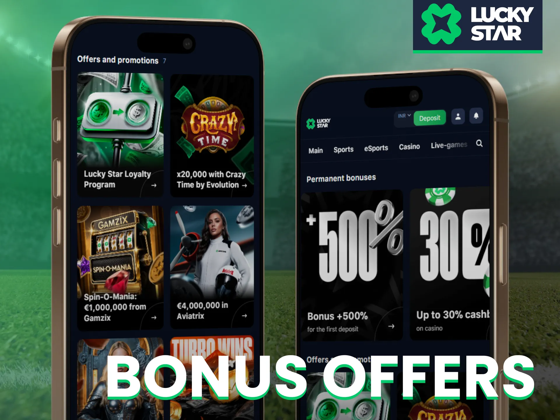 The Lucky Star app offers multiple bonus deals for Indian players.