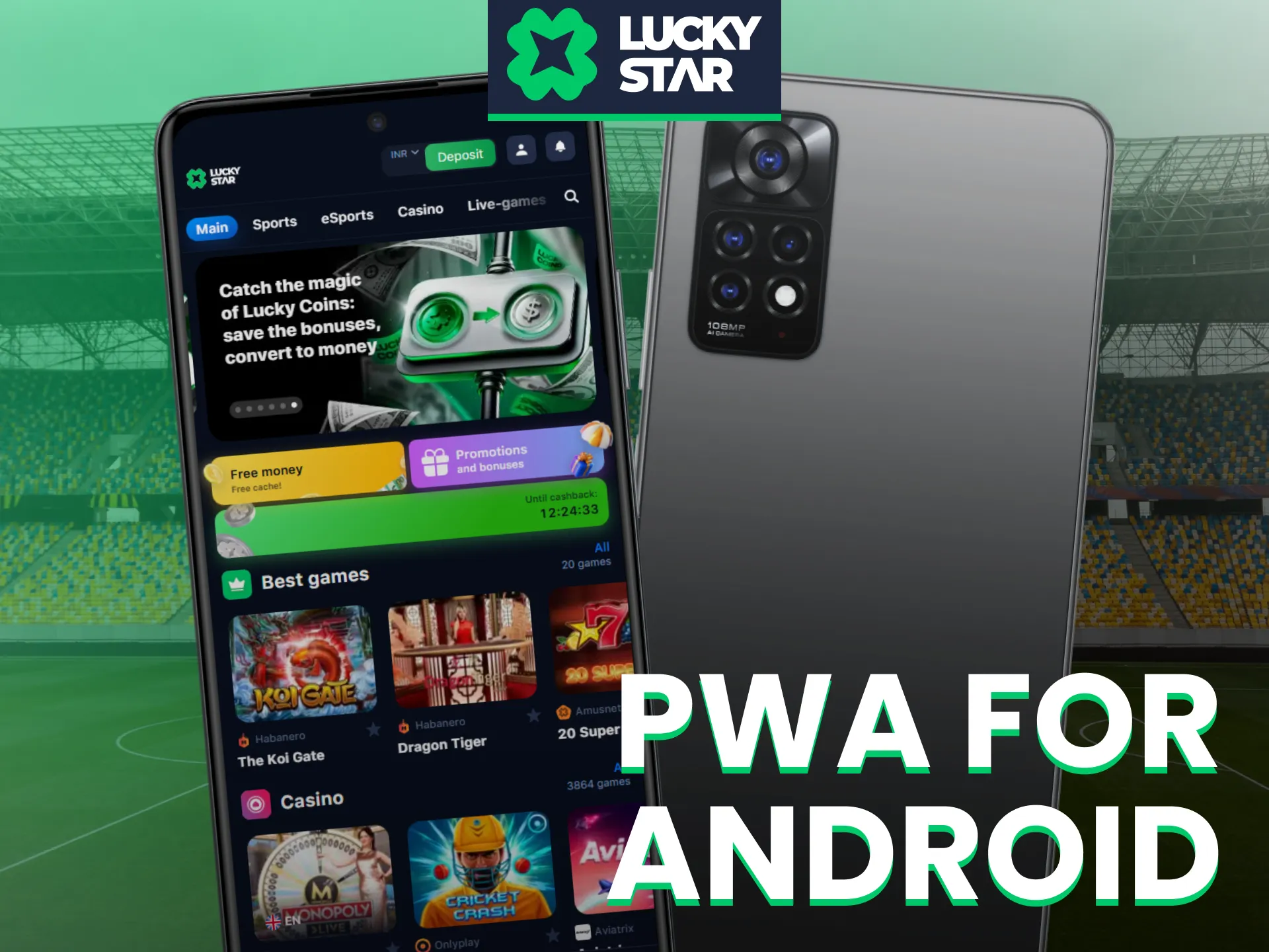 Install the Lucky Star PWA for Android to enjoy seamless mobile access.