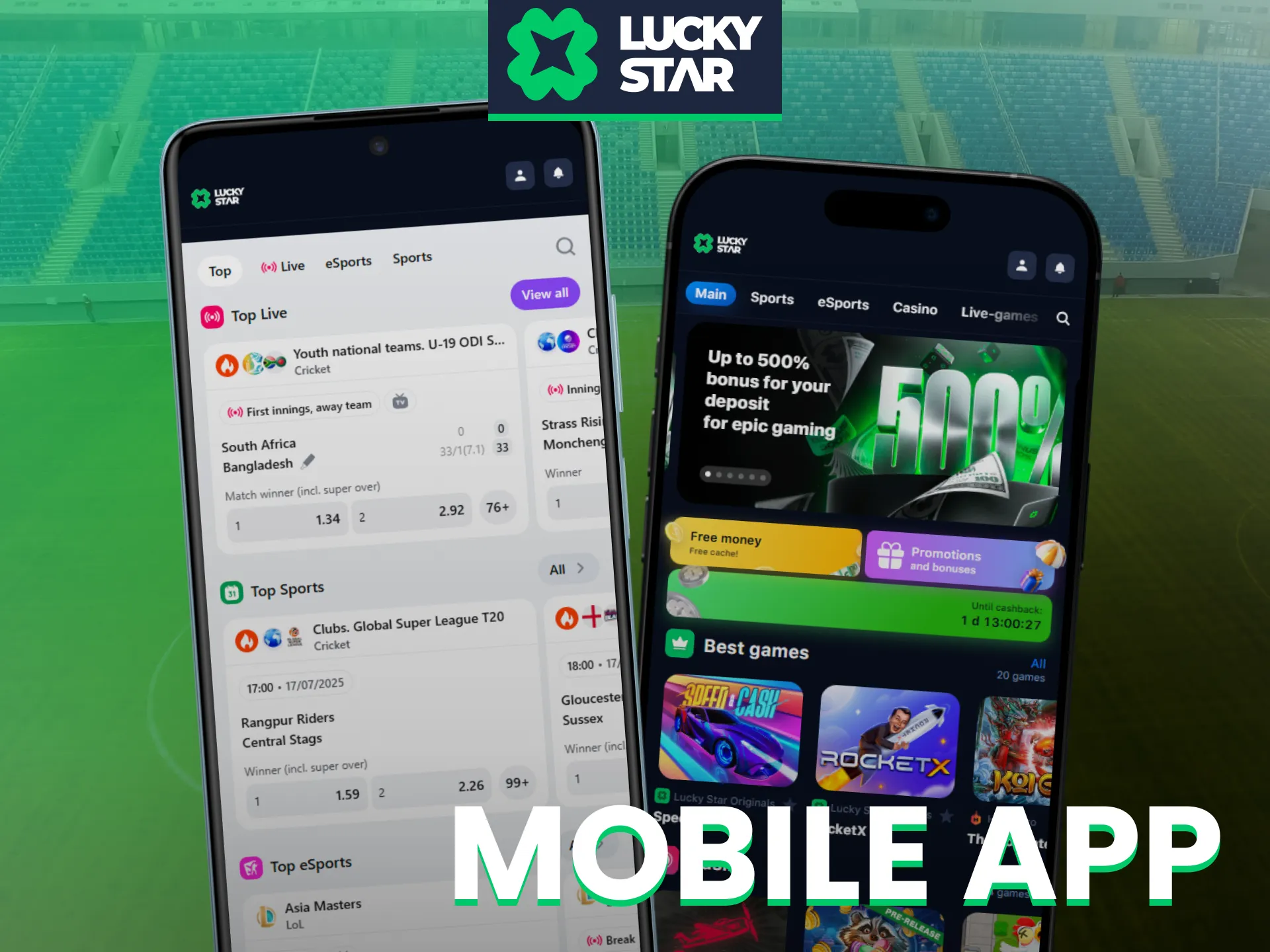 Download the Lucky Star mobile app for smooth access to all features.